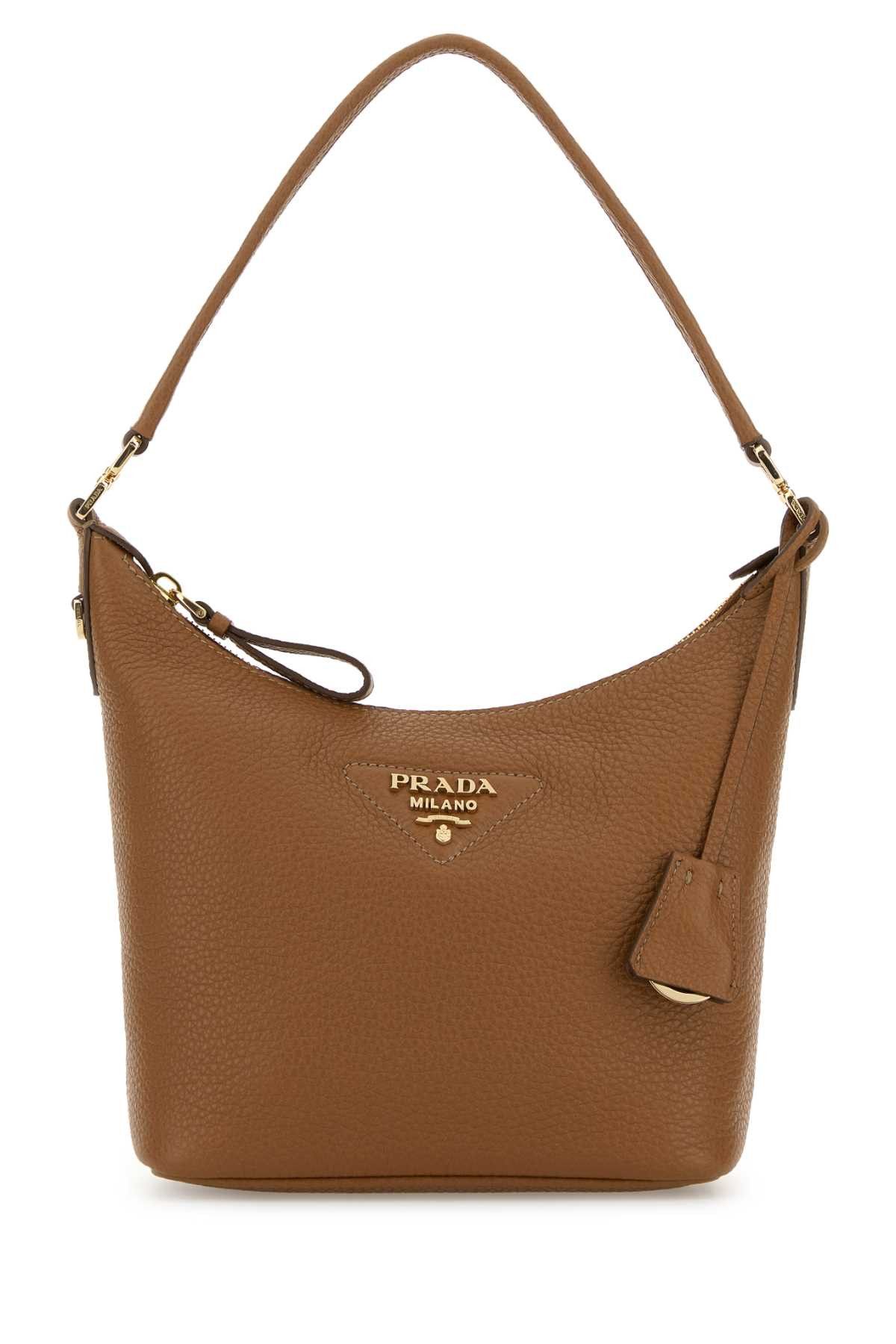 Prada Camel Leather Shoulder Bag Size ONE SIZE - 1 Thumbnail