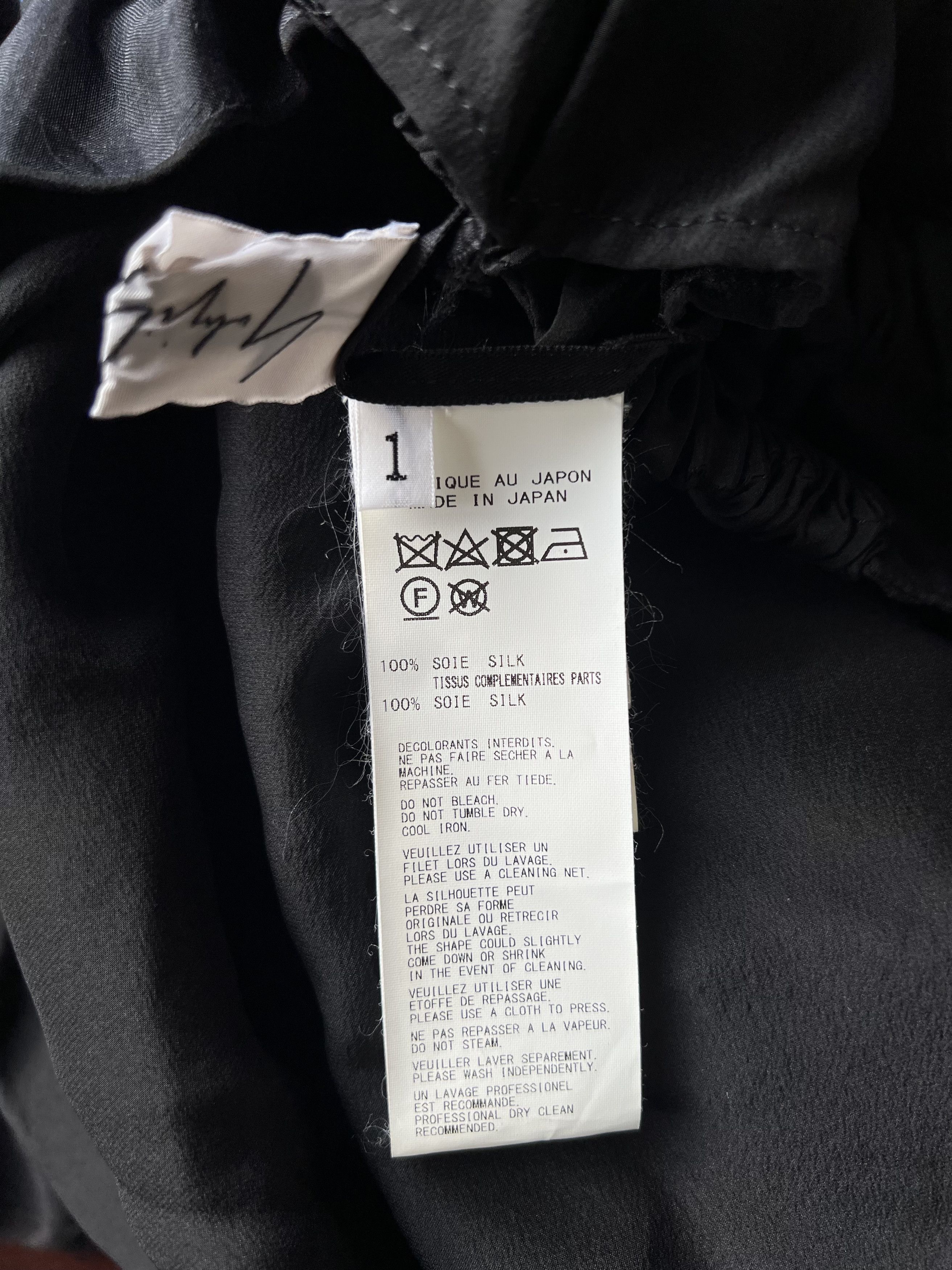 Yohji Yamamoto Yohji Yamamoto Femme - Silk Asymmetric Draped Top