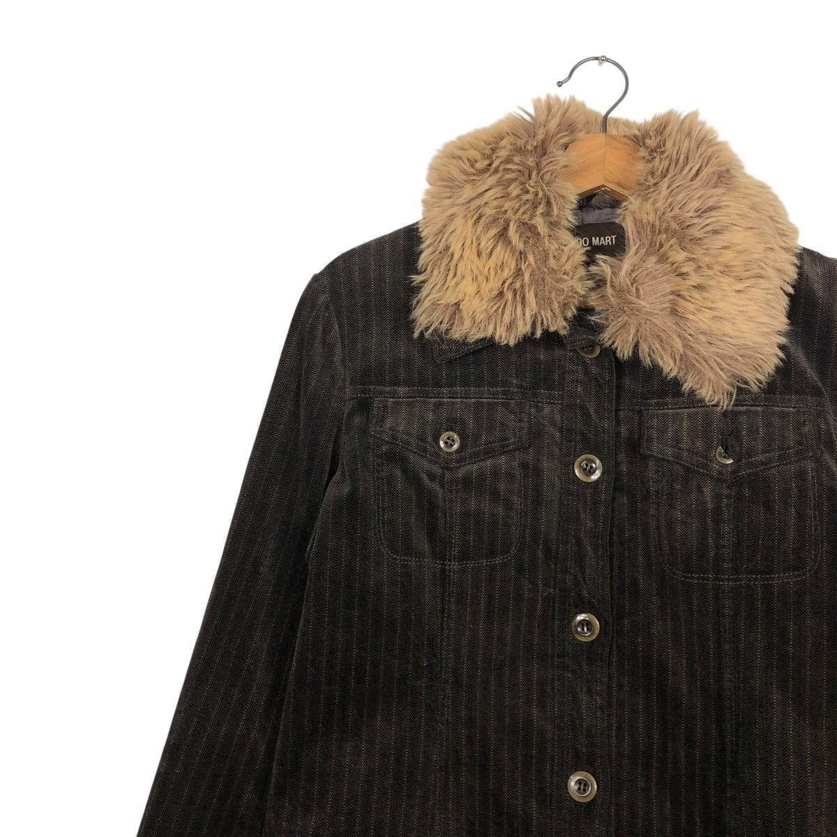 Tornado Mart 🔥VINTAGE HICKORY CHORE JACKET TORNADO MART MINK FUR COLLAR Size S / US 4 / IT 40 - 9 Thumbnail