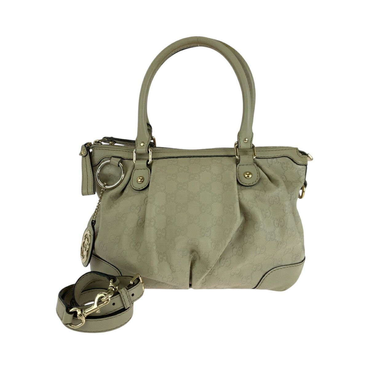 Gucci Gucci Sukey Guccissima Leather 2Way Bag Leather Shoulder Bag 247902 in White, Women's