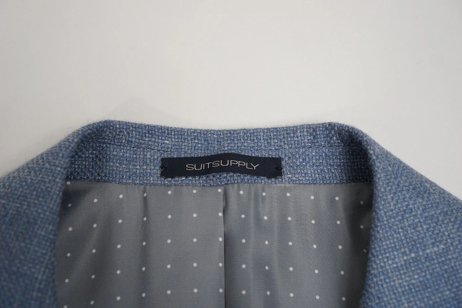 Suitsupply Men Suitsupply Blazer La Spalla Blue Wool Silk Linen US44S Size 44S - 3 Thumbnail