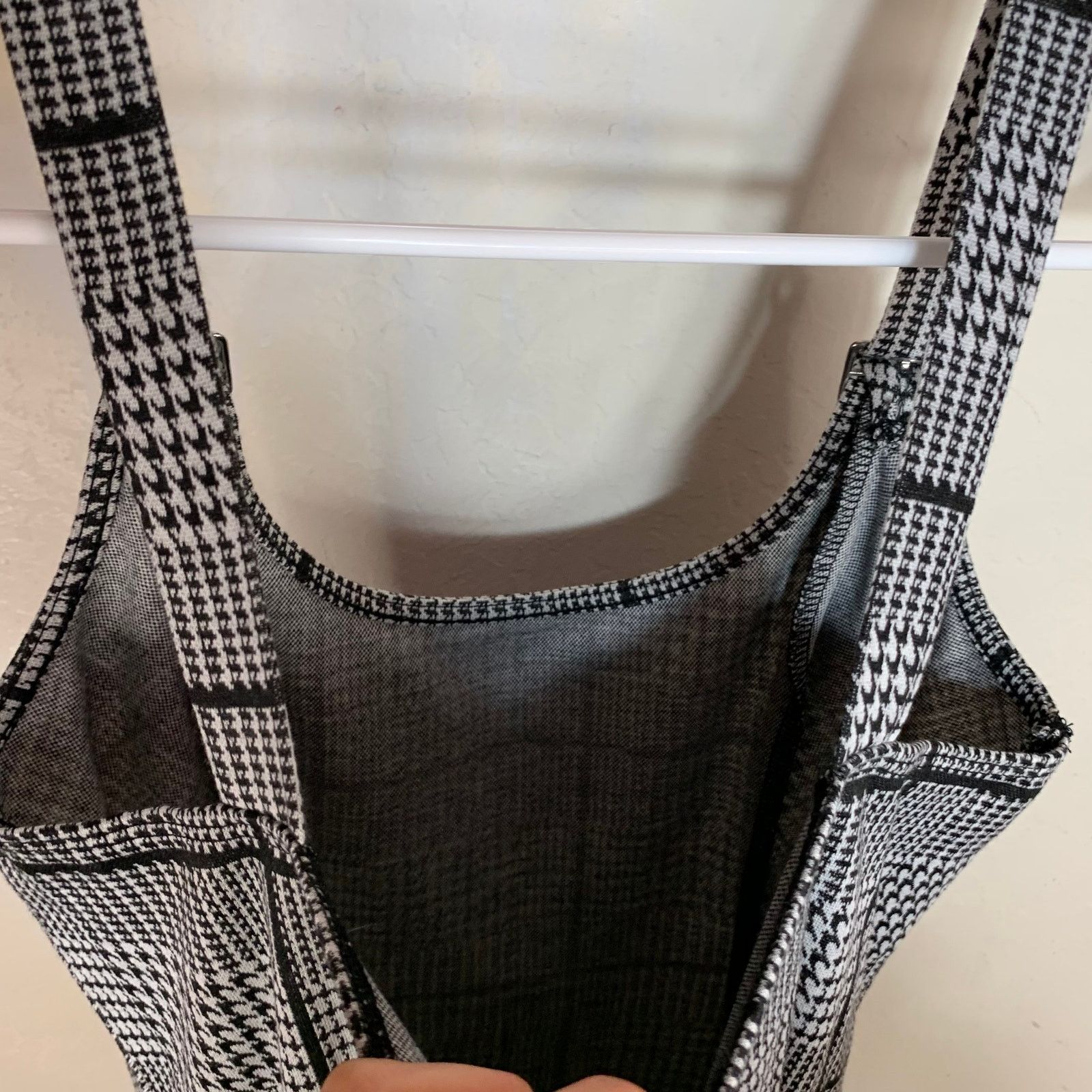 Other AUW Women Cut Sleeveless Black-White Plaid Dress Size M Size M / US 6-8 / IT 42-44 - 4 Thumbnail