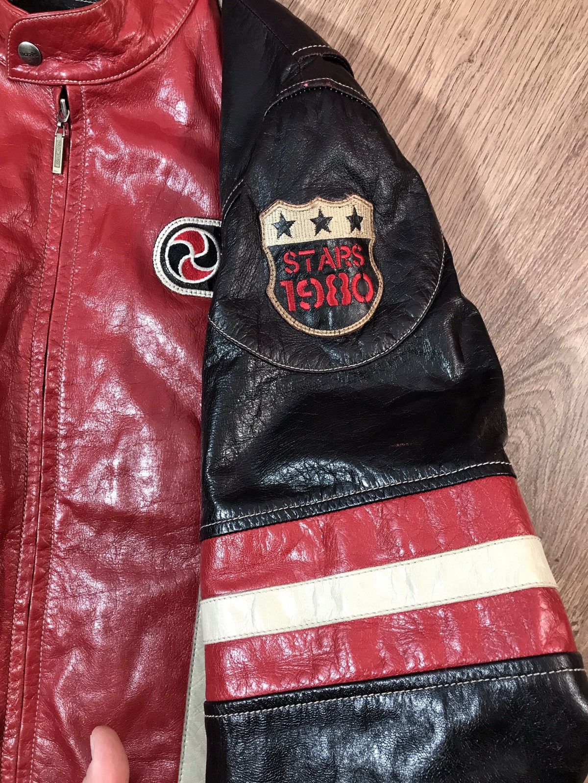Vintage Vintage Leather Racing Moto Jacket Size US L / EU 52-54 / 3 - 3 Thumbnail