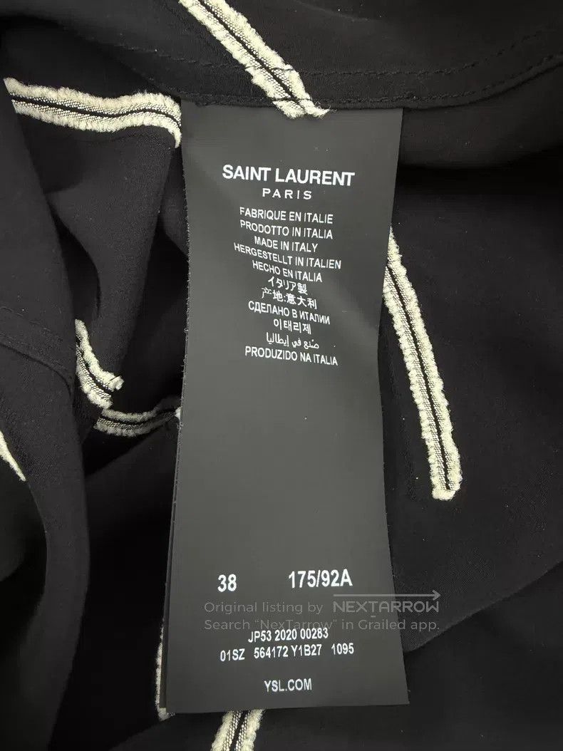 Saint Laurent Paris Saint Laurent Paris Mulberry Silk Twill Embroidered Shirt Size XS / US 0-2 / IT 36-38 - 5 Thumbnail