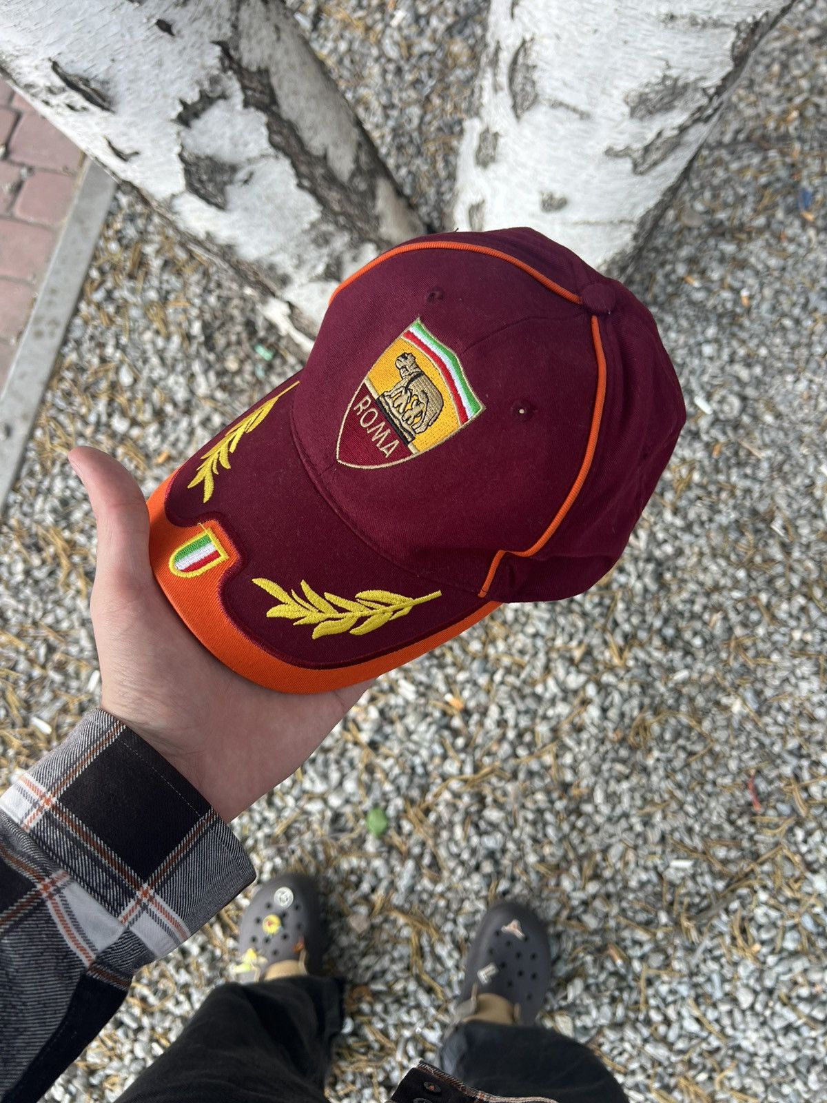 Vintage VERY RARE AS ROMA ITALY SOCCER CAP DESIGNER CAP RETRO 90s Size ONE SIZE - 1 Thumbnail