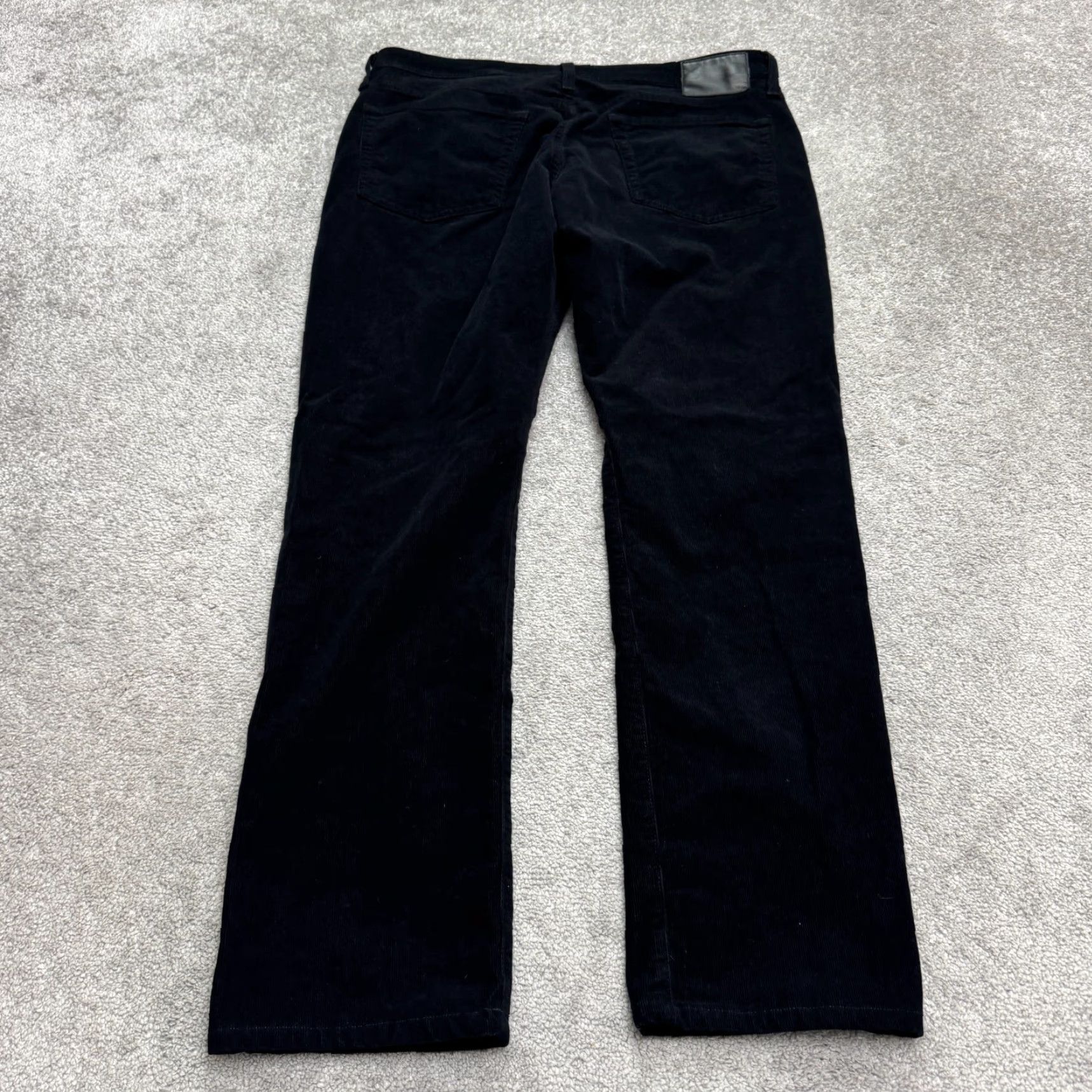 Vintage AG Adriano Goldschmied Slim Straight Leg Corduroy Pants Mens 36x34 Black Cotton Blend Size US 38 / EU 54 - 2 Thumbnail