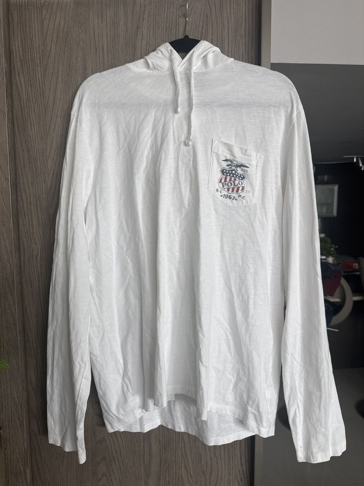 Polo Ralph Lauren Polo Ralph Lauren USA Eagle Badge Tshirt Hoodie Size US L / EU 52-54 / 3 - 2 Thumbnail