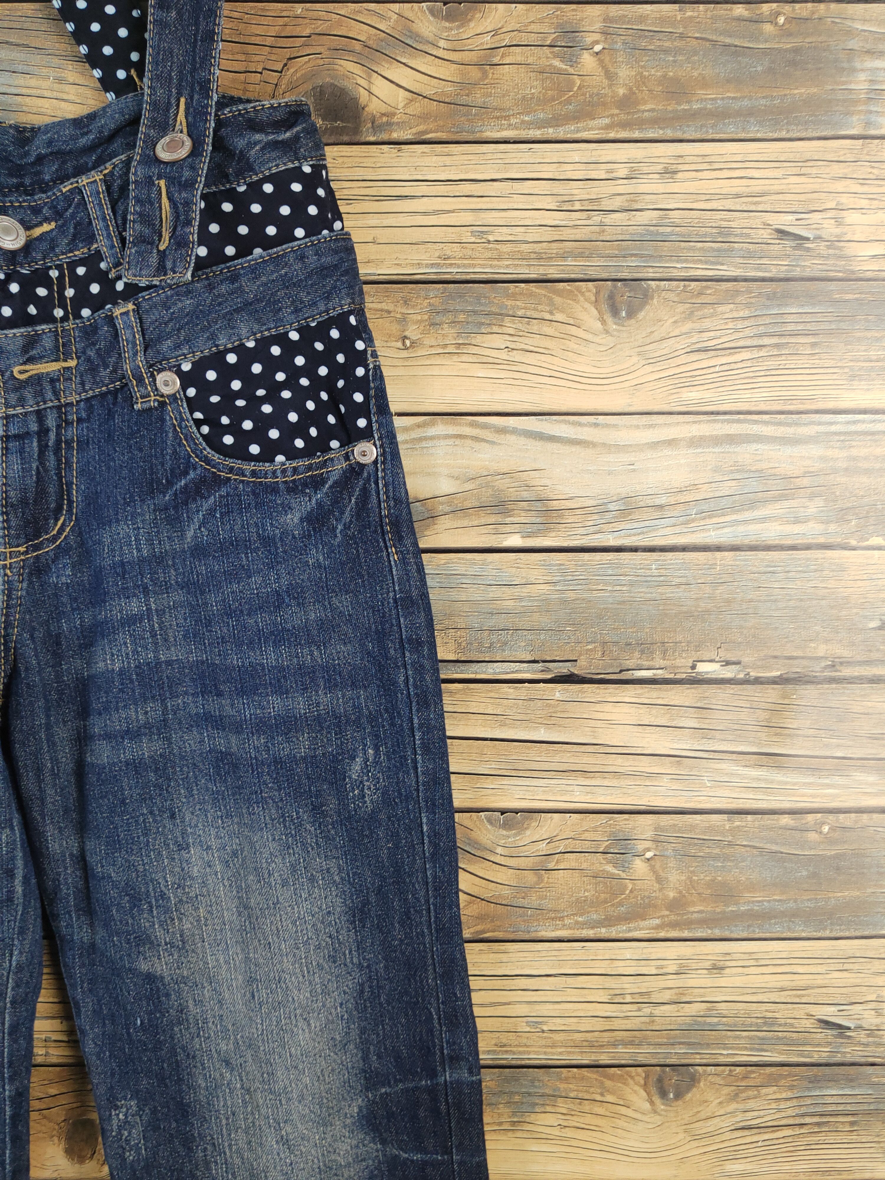 Japanese Brand DL Japanese Brand Dark Blue Suspender Soft Jeans #1090 Size 28" / US 6 / IT 42 - 9 Thumbnail