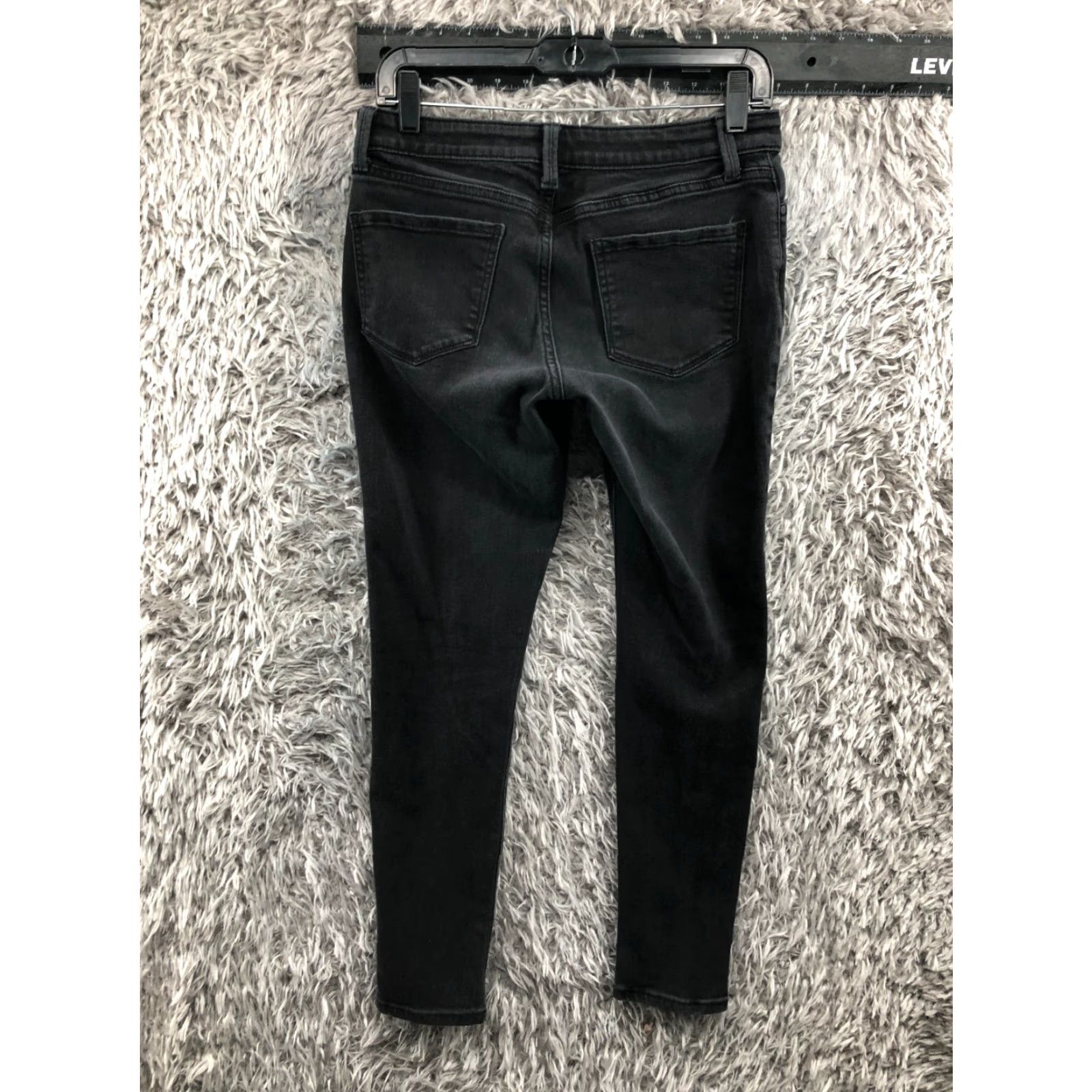 Vintage a.n.a Skinny Jeans Womens Size 6 Dark Black Denim 5-Pocket Regular Rise Mid Waist Jeans Size 28" / US 6 / IT 42 - 5 Thumbnail