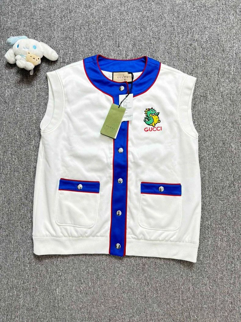 Gucci New Gucci Dragon Embroidered Knit Vest Size US M / EU 48-50 / 2 - 1 Thumbnail