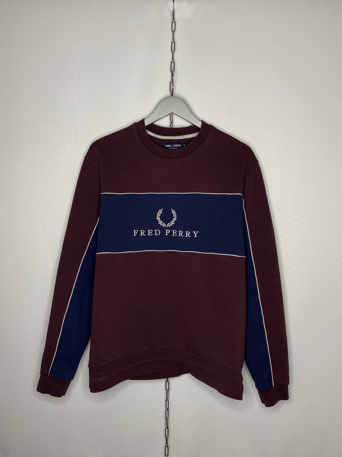 Fred perry panel piped sweatshirt shop