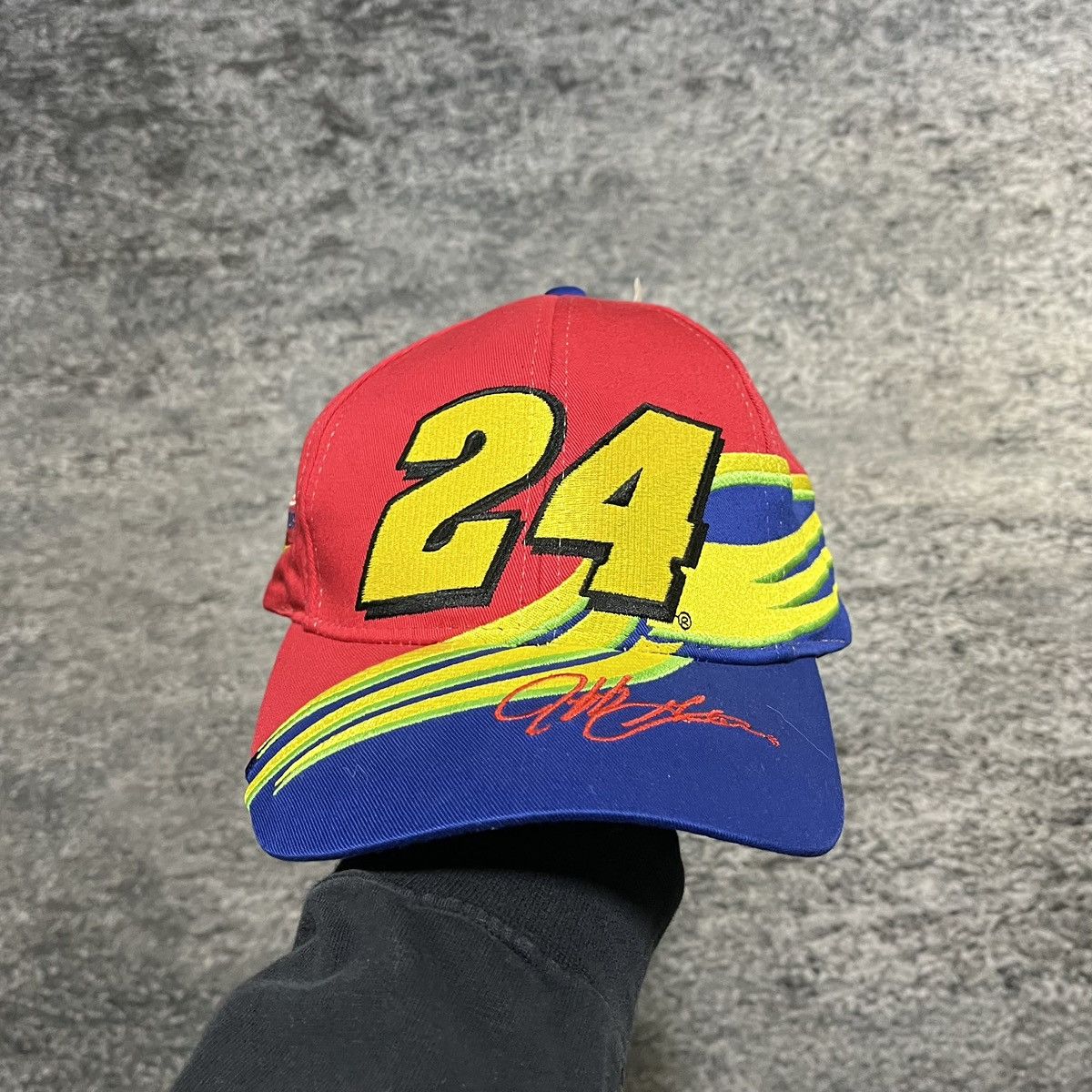Chase Authentics Vintage 90s Jeff Gordon #24 DuPont NASCAR Snapback Hat Size ONE SIZE - 1 Thumbnail