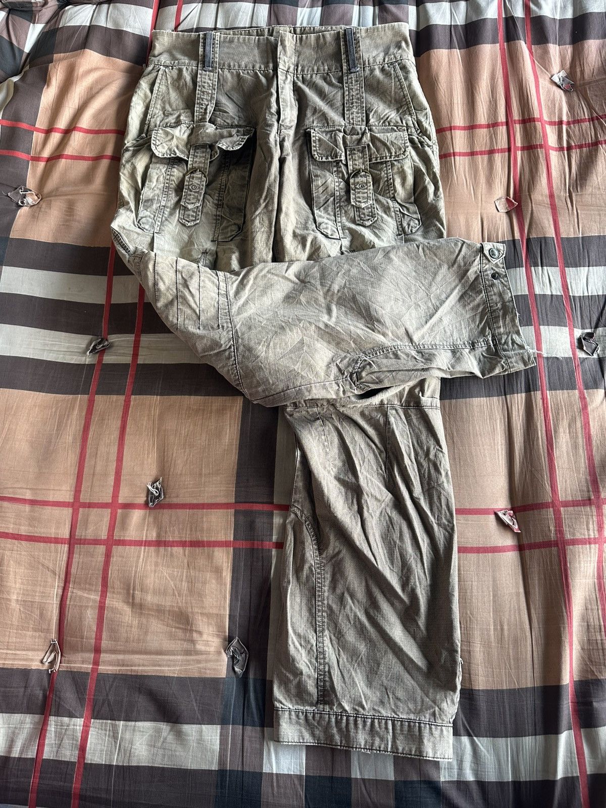 If Six Was Nine Marithe Francois Girbaud Multipocket Sunfaded Pants Size US 34 / EU 50 - 3 Thumbnail
