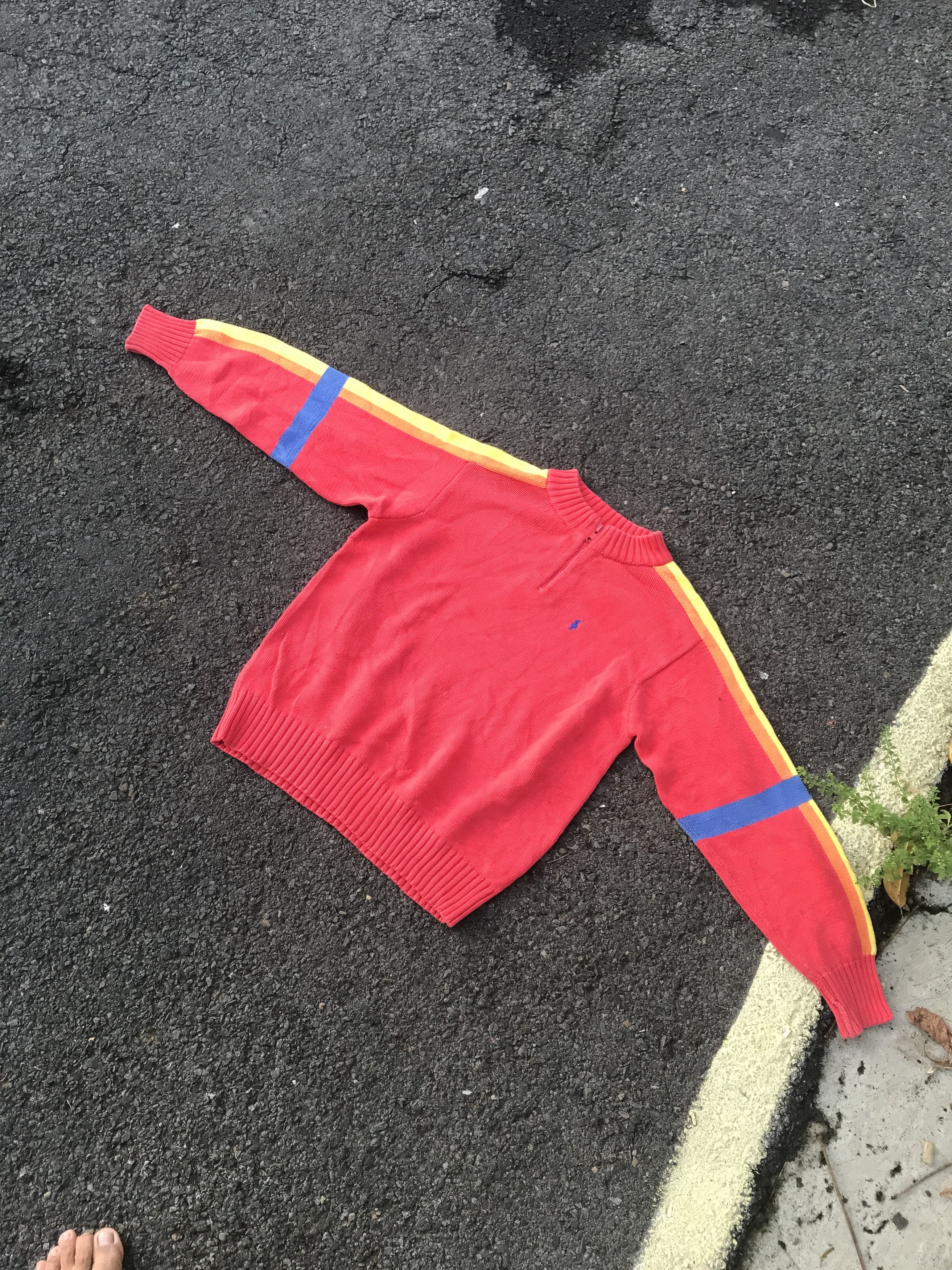 Polo Ralph Lauren × Vintage Polo by ralph lauren half zip knitwear Size US XS / EU 42 / 0 - 3 Thumbnail
