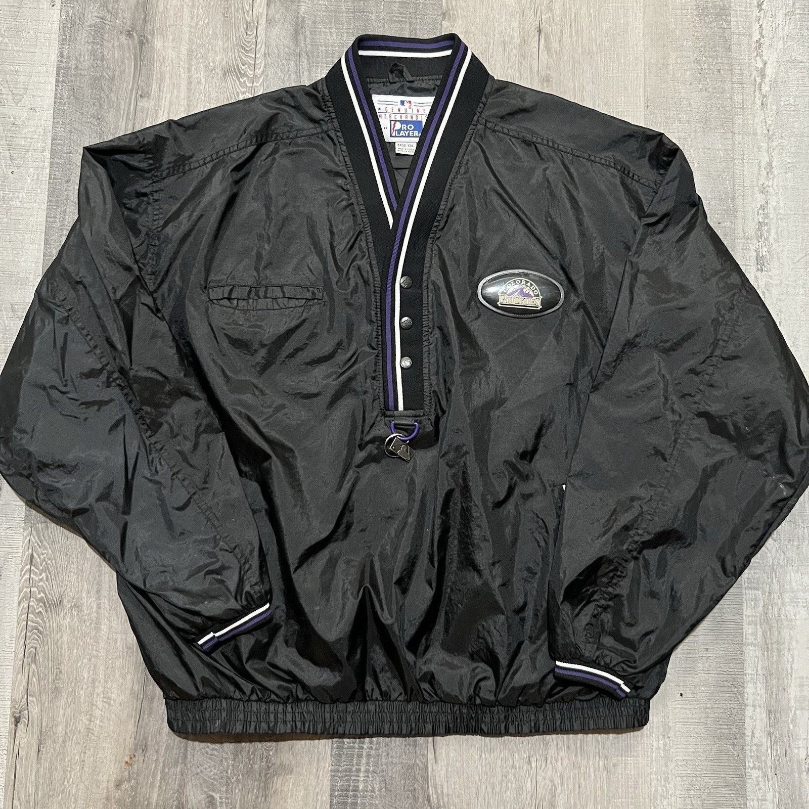 Pro Player VTG Colorado Rockies Pro Player 90s Black Pull Over Jacket Size US XXL / EU 58 / 5 - 1 Thumbnail