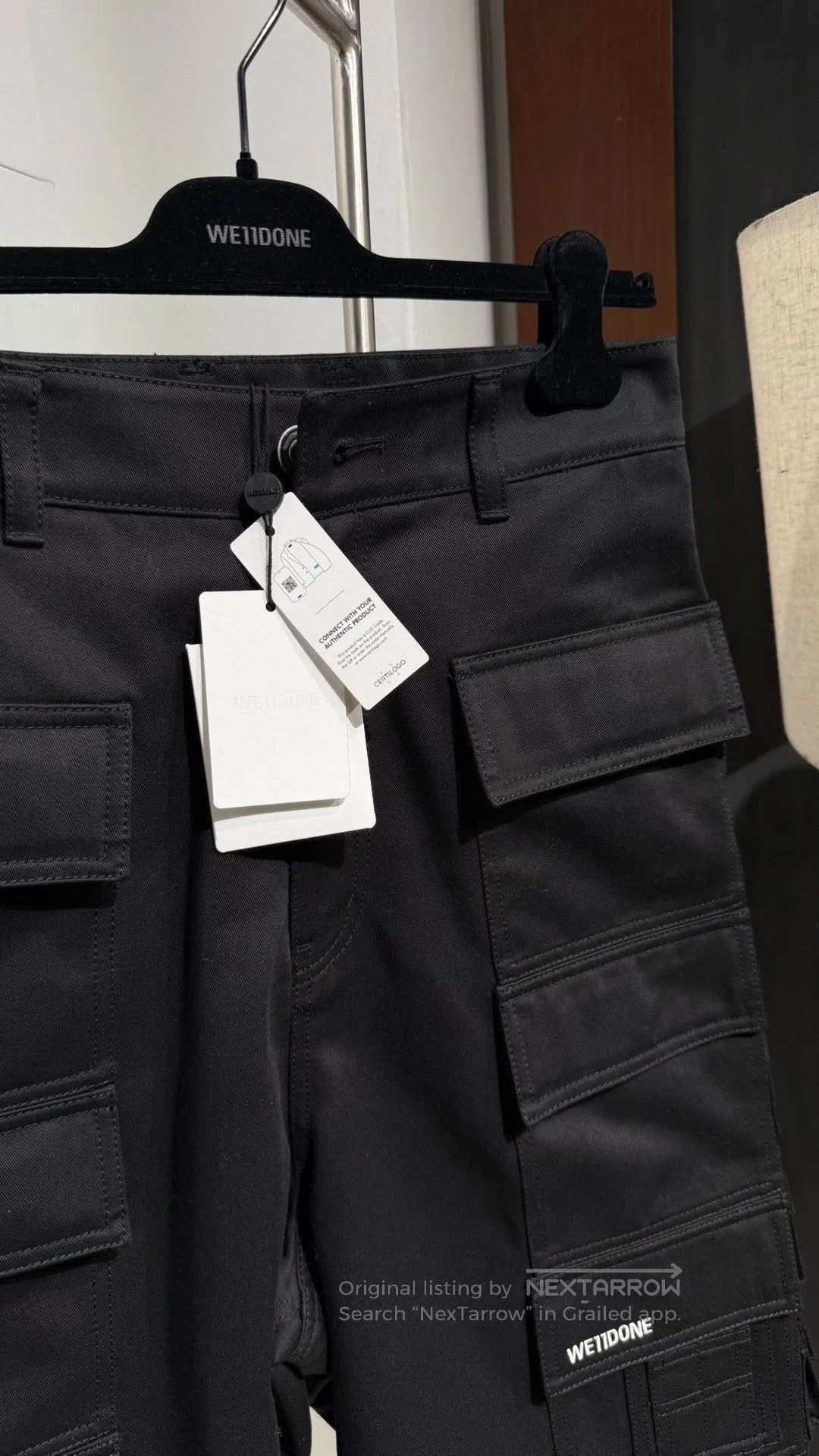 WE11DONE WE11DONE Black Cargo Shorts. Size US 26 / EU 42 - 3 Thumbnail