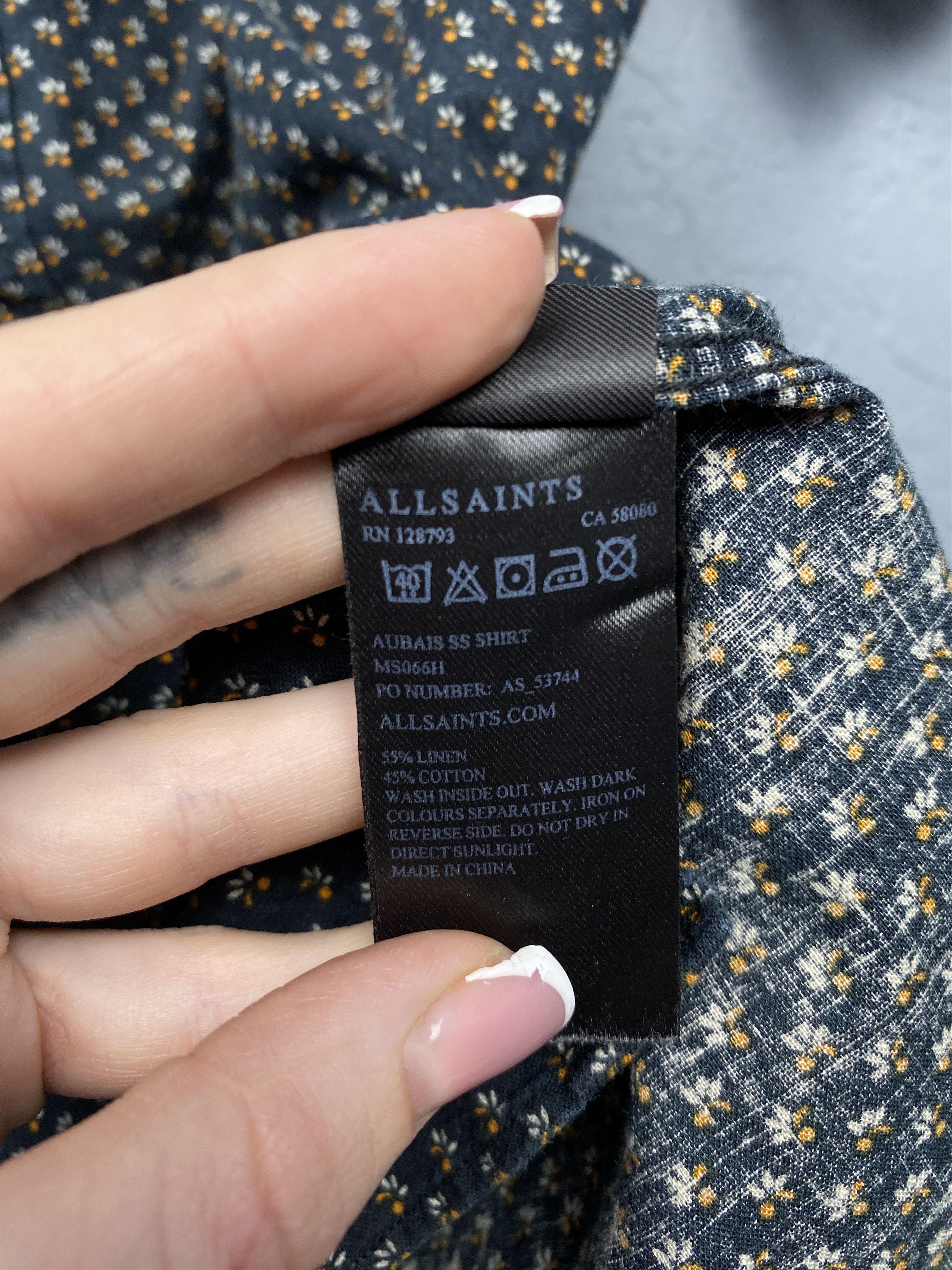 Allsaints Allsaints Mens Aubais Hawaiian Short Sleeve Shirt Size US S / EU 44-46 / 1 - 4 Thumbnail