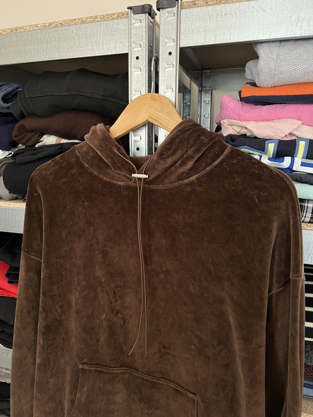 Represent Clo. Represent Clothing Velour Velvet Hoodie Brown Basic Size M Size US M / EU 48-50 / 2 - 2 Thumbnail