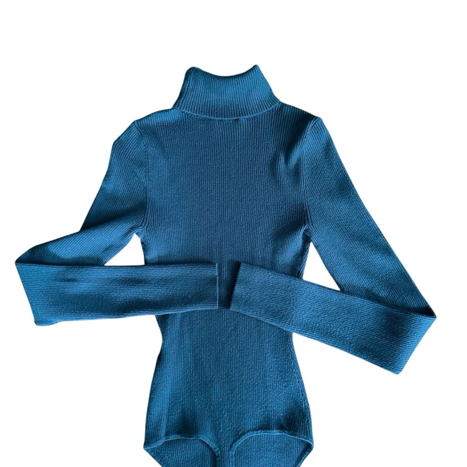 Abercrombie & Fitch Abercrombie & Fitch Emerald Green Turtleneck Bodysuit Size S / US 4 / IT 40 - 5 Thumbnail