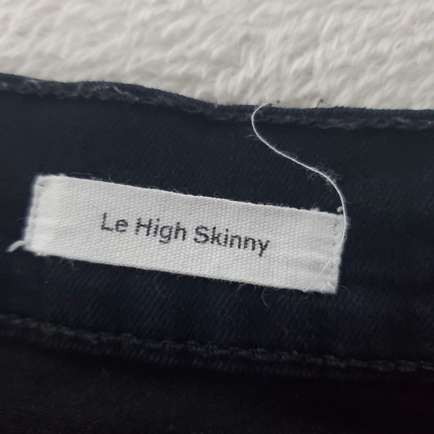 Frame FRAME Le High Skinny Jeans Women 26 Black Distressed Stretch Denim Grunge 90s Vintage USA Size 26" / US 2 / IT 38 - 4 Thumbnail