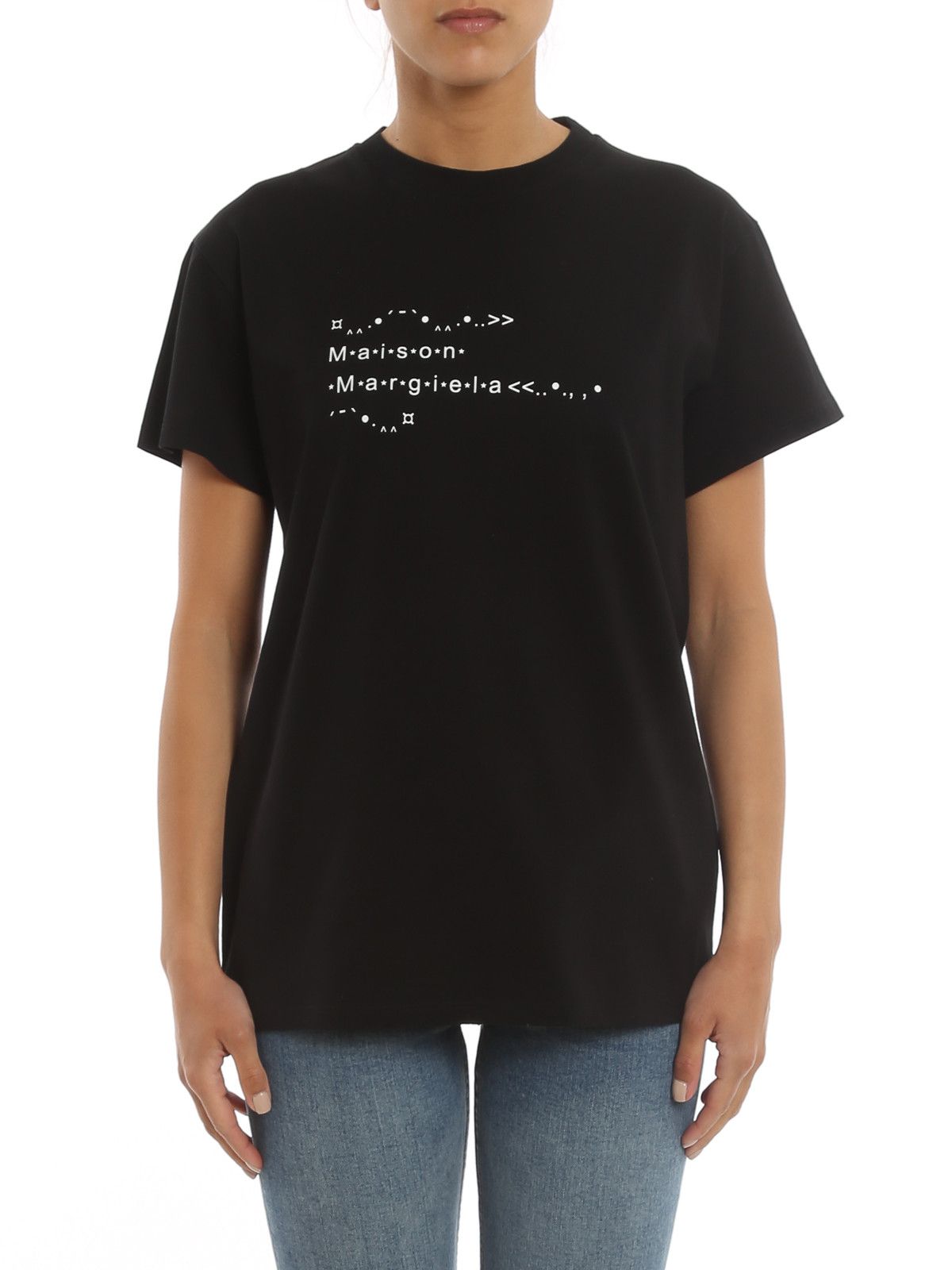 Maison Margiela oc11z1225 Logo Print T-Shirt in Black Size XS / US 0-2 / IT 36-38 - 3 Thumbnail