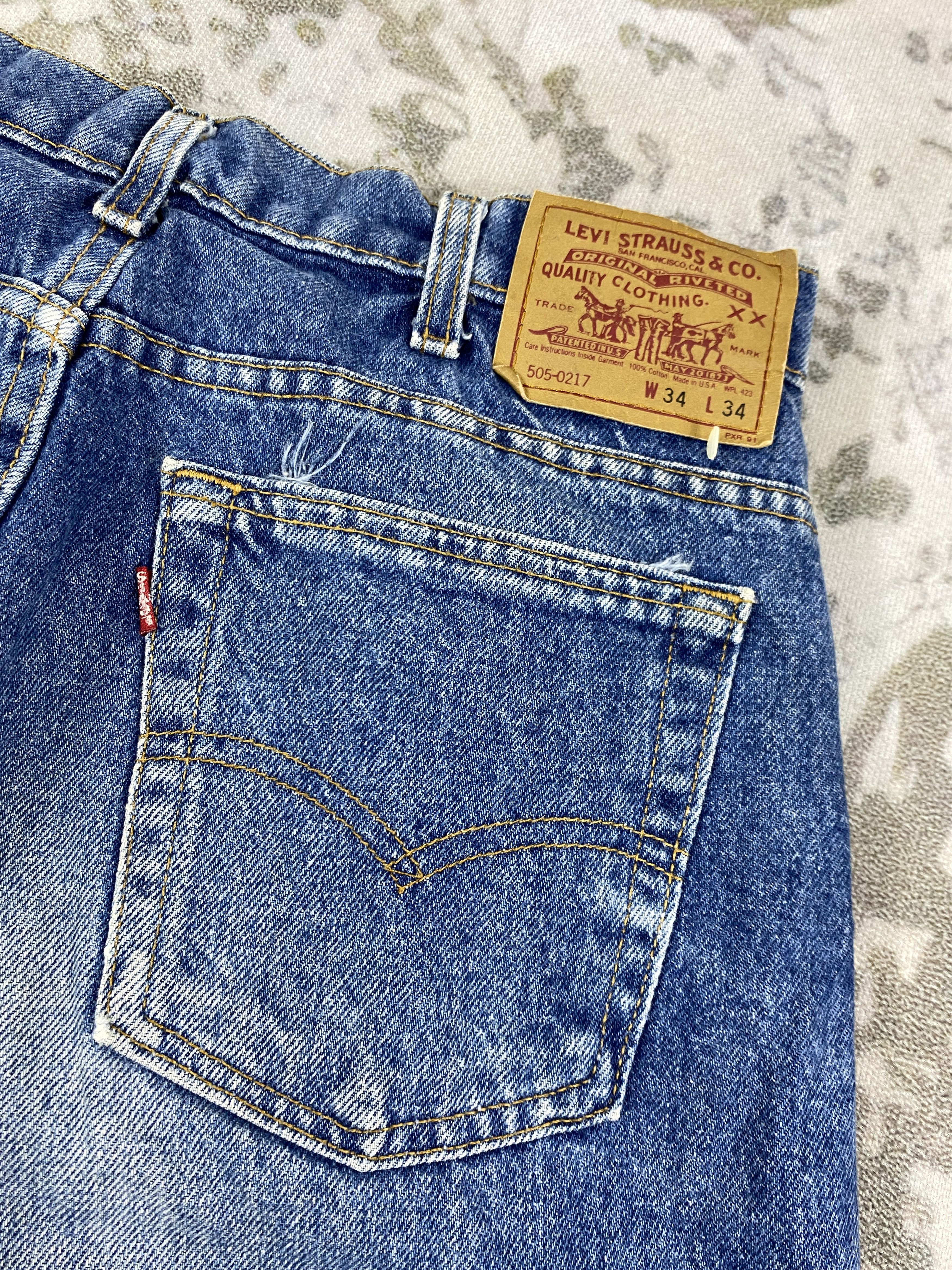 Levi's 90s Vintage Levis 505 Jeans 30x14.5 - JN3035 Size US 30 / EU 46 - 3 Thumbnail