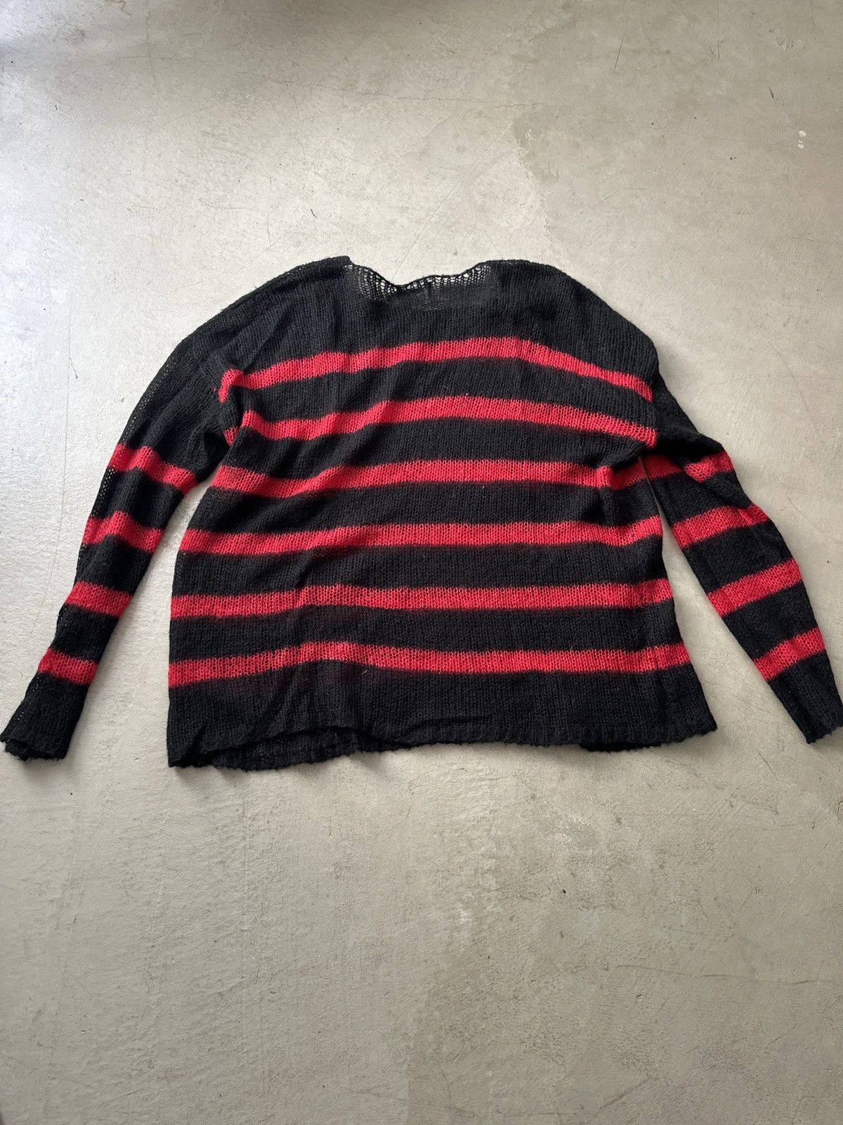 Other UK Black Red Knit | Kurt Cobain | Striped Sweater Size US XL / EU 56 / 4 - 3 Thumbnail