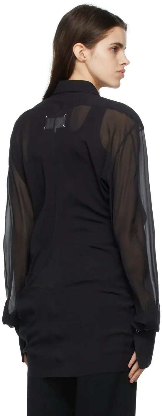 Maison Margiela o1y0625 Solid Color Shirt in Black Size XS / US 0-2 / IT 36-38 - 3 Thumbnail