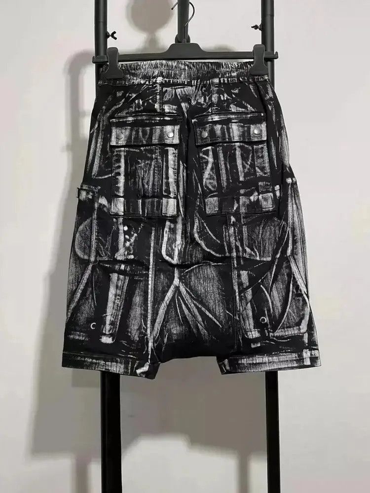 Other Sz S Rick Owens Drkshdw Silver Waxed Shorts-2507 Size US 30 / EU 46 - 6 Thumbnail