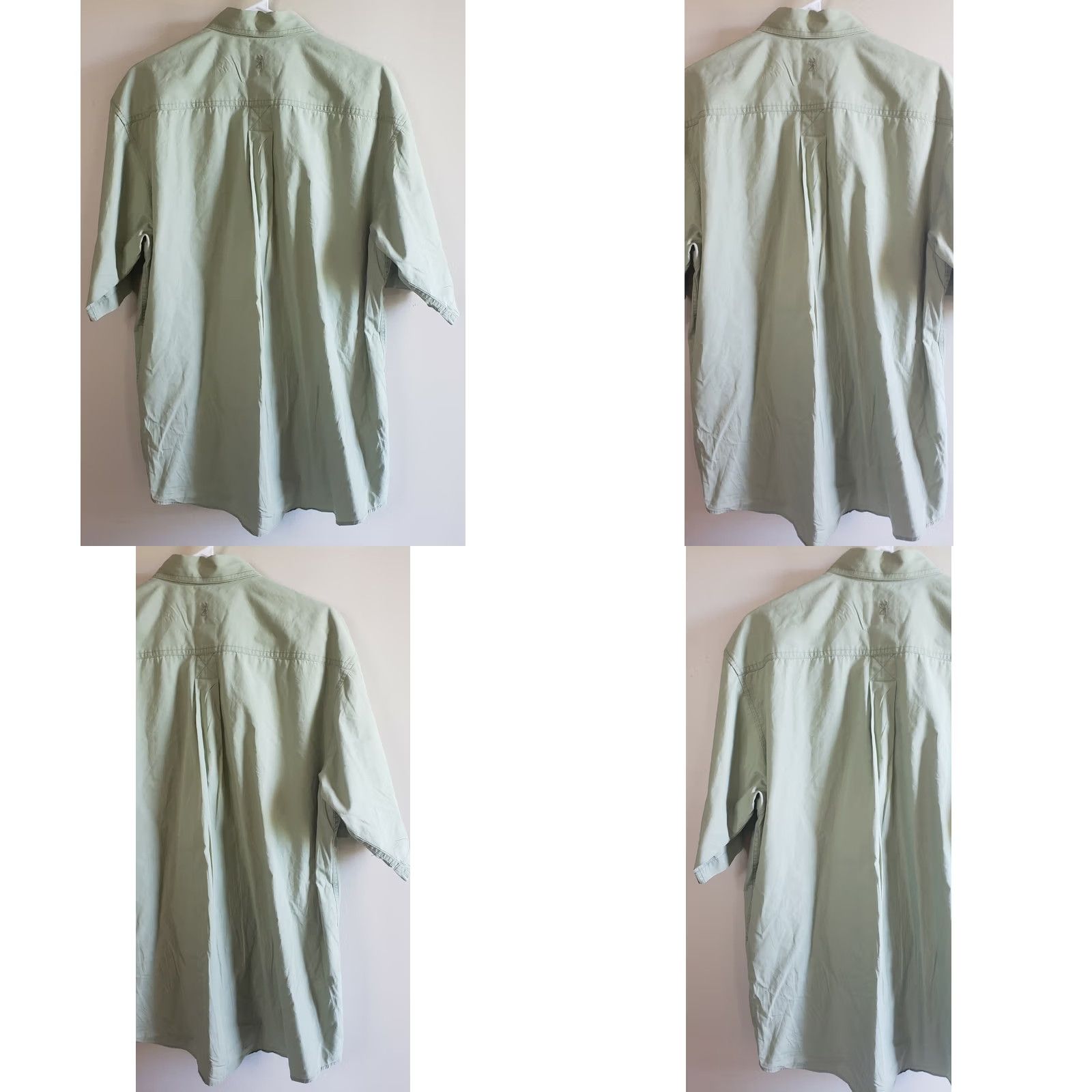 Vintage BROWNING ARMS Shirt Button-Up Short Sleeve Men's L Light Green Olive EUC Casual Shirt Size US L / EU 52-54 / 3 - 8 Thumbnail