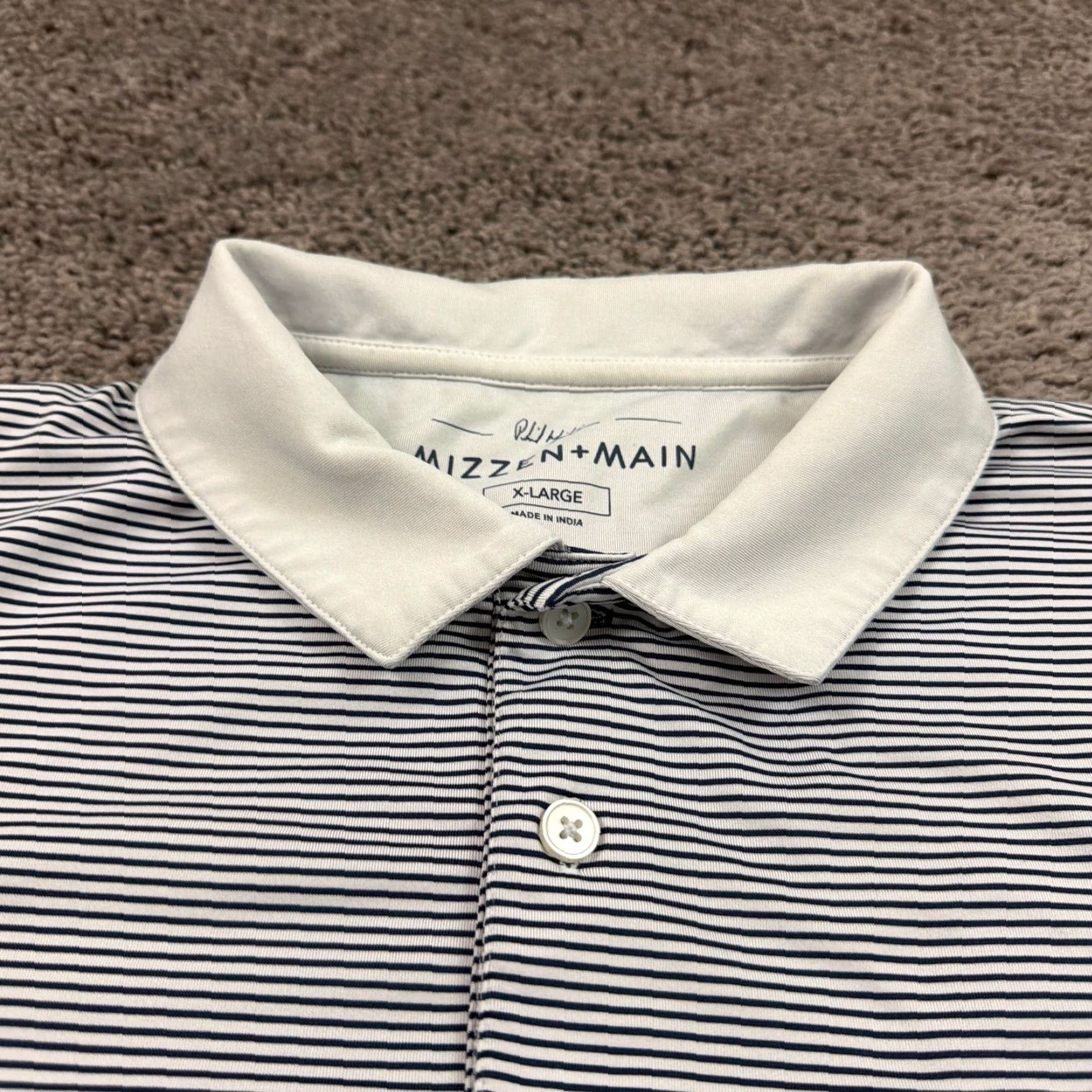 Mizzen+Main Mizzen+Main Shirt Mens XL Blue Polo Performance Stretch Short Sleeve Breathable Polo Shirt Mulitfit? (Note: Original title words used; no additions) Size US XL / EU 56 / 4 - 3 Thumbnail