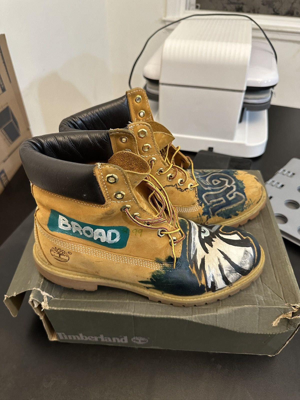 Timberland Hand painted boots Size US 12 / EU 45 - 3 Thumbnail