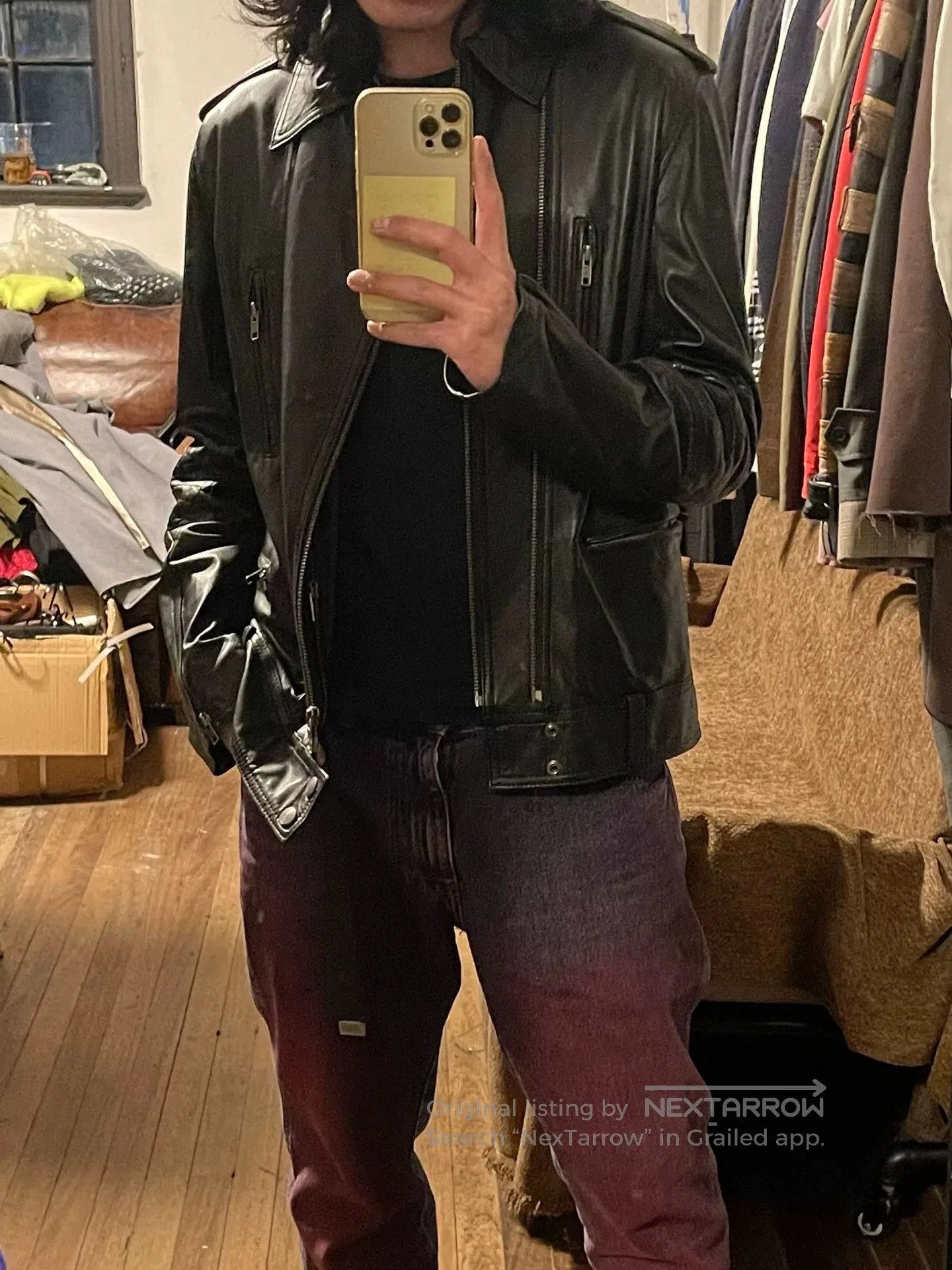Jean Paul Gaultier jean paul gaultier leather biker jacket. Size US XXL / EU 58 / 5 - 7 Thumbnail