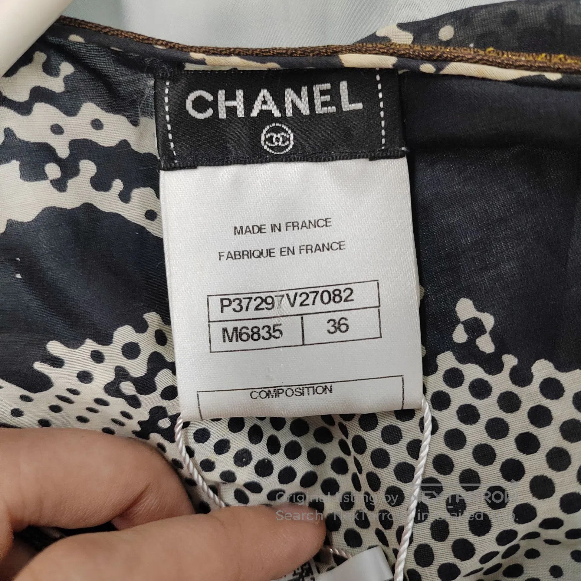 Chanel Chanel Silk Lion Large Double C Logo Ribbon Sleeve Dress| Size XS / US 0-2 / IT 36-38 - 3 Thumbnail