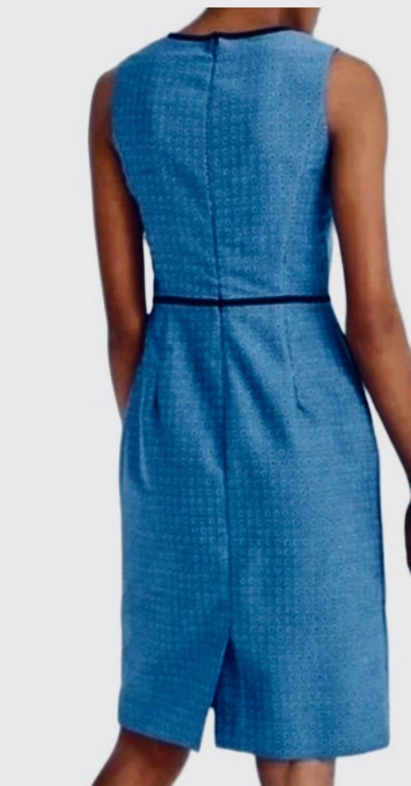J.Crew . Crew Aqua Polka-Dot Sleeveless Sheath Dress Size XS / US 0-2 / IT 36-38 - 2 Thumbnail