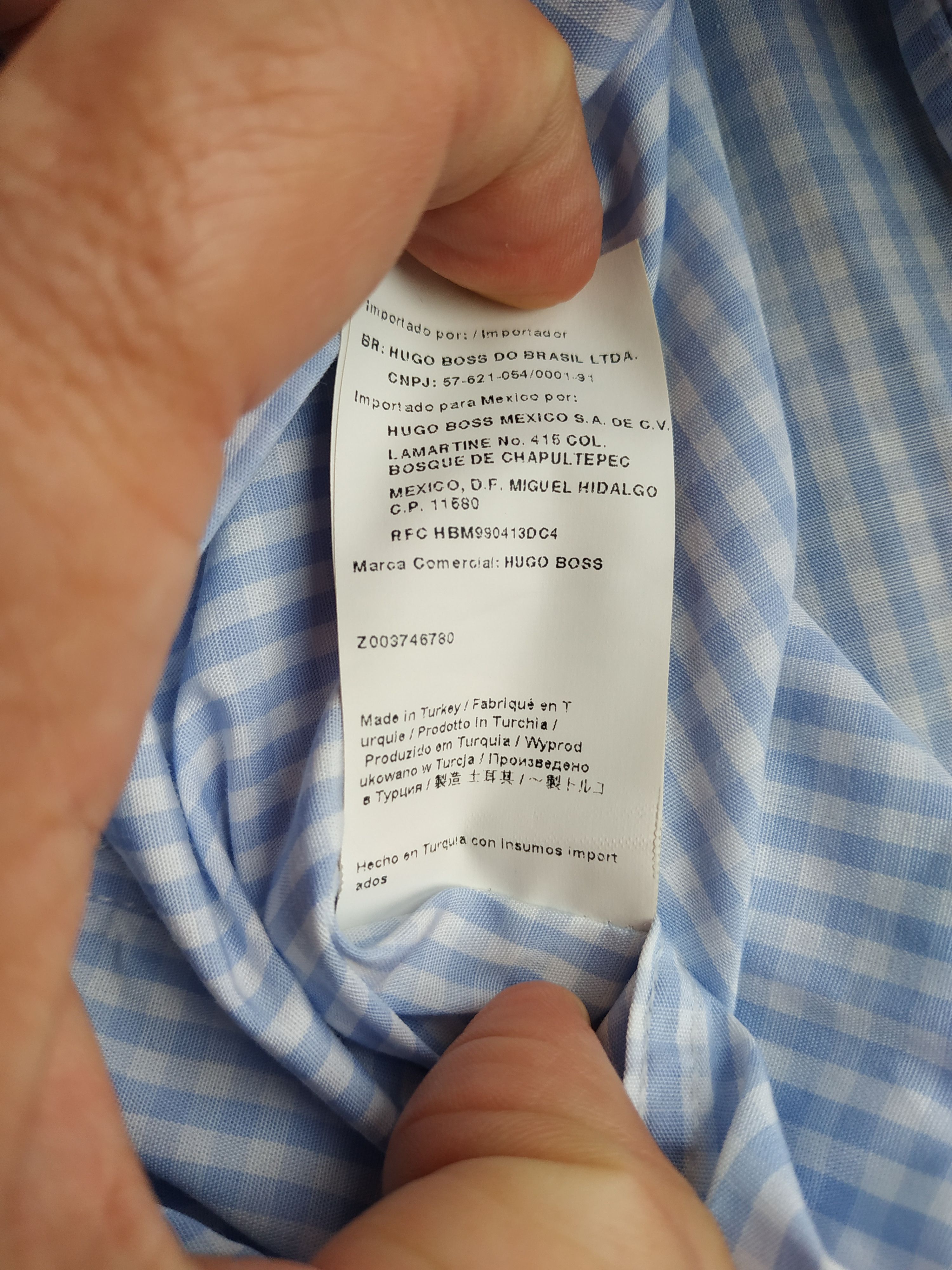 Hugo Boss HUBO BOSS Men's Checkered Button Up Shirt, s. M/ 39(collar) Size US M / EU 48-50 / 2 - 8 Thumbnail