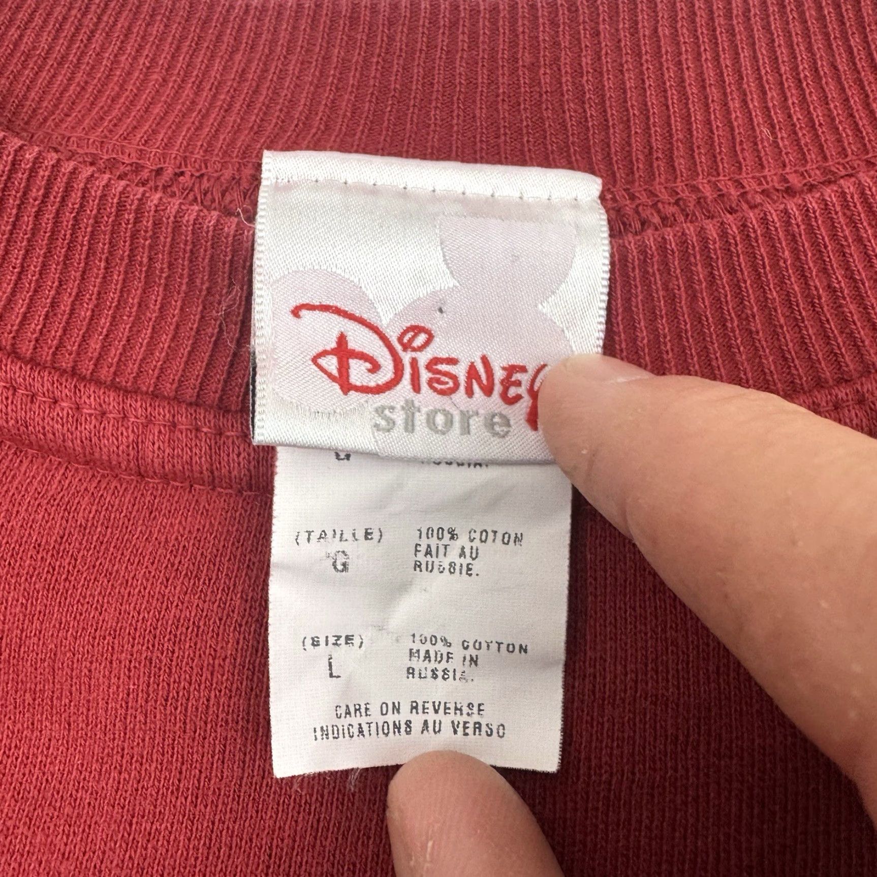 Disney VINTAGE Disney Mickey Mouse Sweatshirt Men L Red Crew Neck 90s Y2K Cartoon USA Streetwear Size US L / EU 52-54 / 3 - 4 Thumbnail