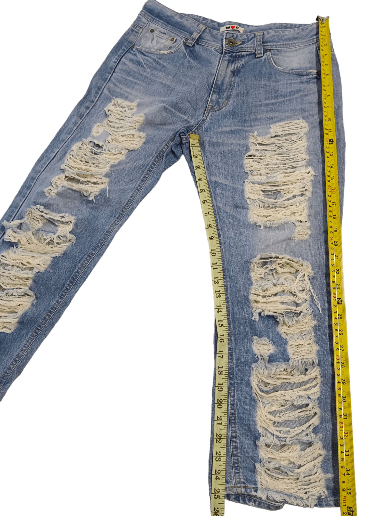 Japanese Brand 💥W❤️C💥 Seditionaries Distressed Cropped Punk Jeans Size US 30 / EU 46 - 7 Thumbnail