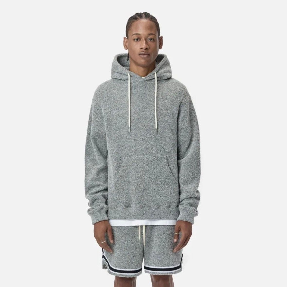 image of John Elliott : Boucle Beach Hoodie Send Offers in Grey, Men's (Size Medium)