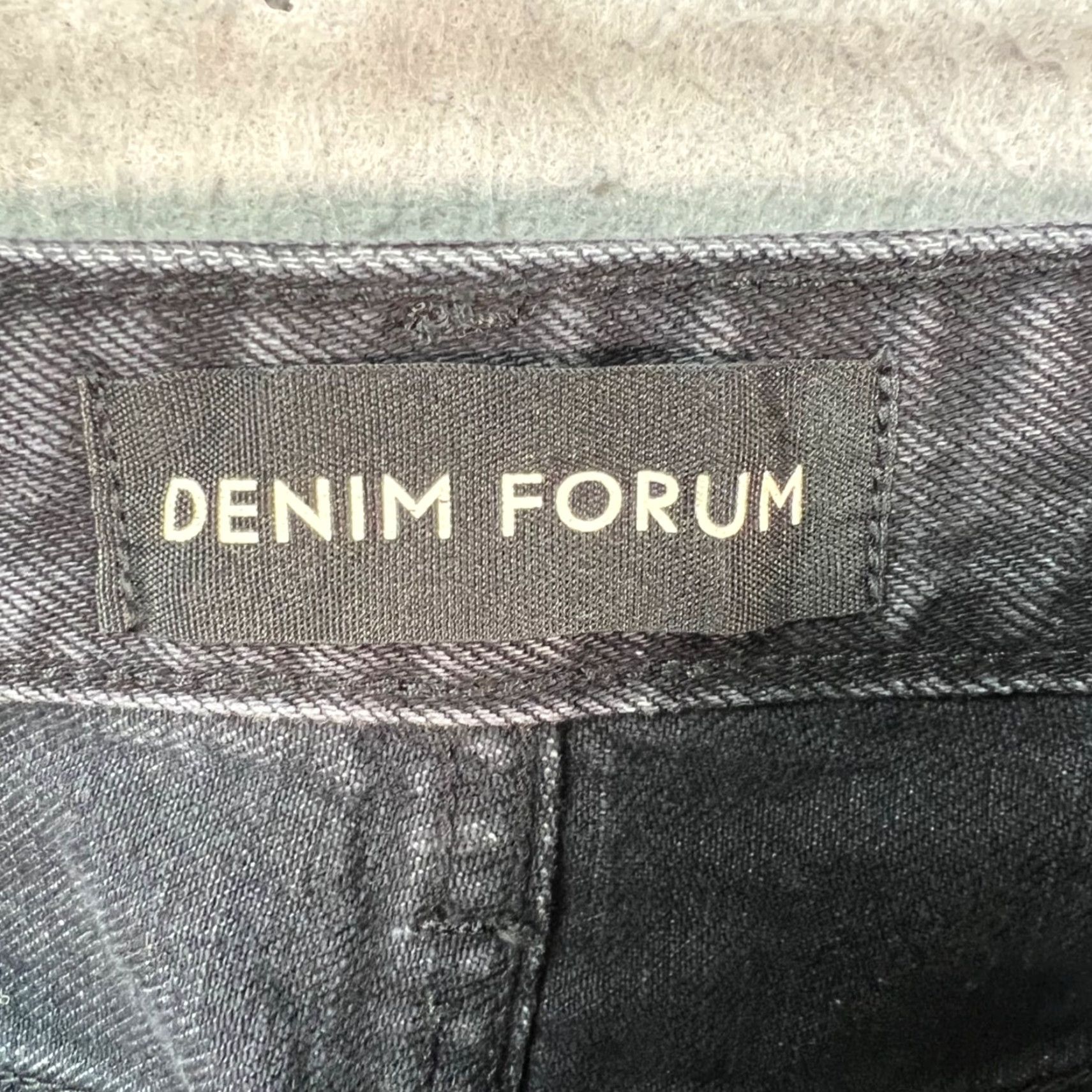 Vintage Denim Forum Jeans Womens Size 28 High Rise Curve 5-Pocket Straight Black Denim Cotton Size 28" / US 6 / IT 42 - 3 Thumbnail
