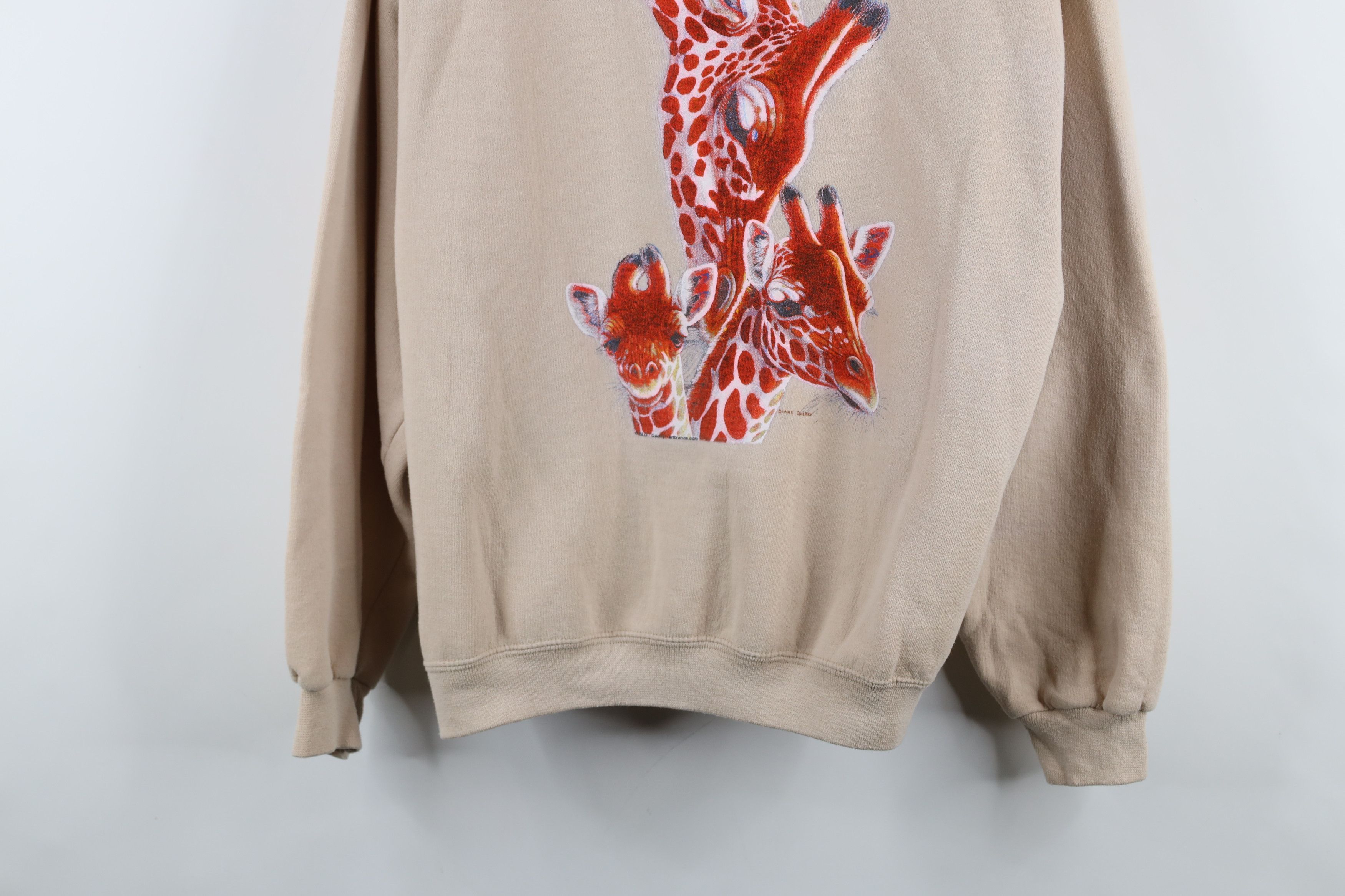 Vintage Vintage 90s Y2K Streetwear Giraffe Crewneck Sweatshirt Size L / US 10 / IT 46 - 3 Thumbnail