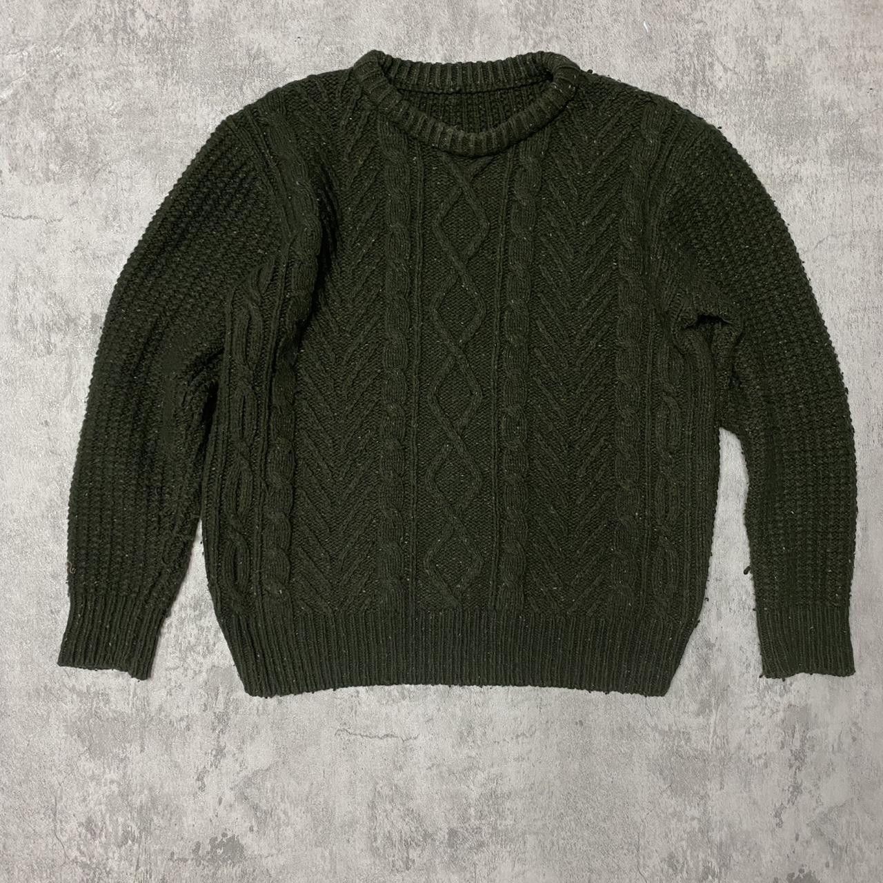Other Dark green 100% wool cable knit sweater #cableknit wool Size US M / EU 48-50 / 2 - 1 Thumbnail