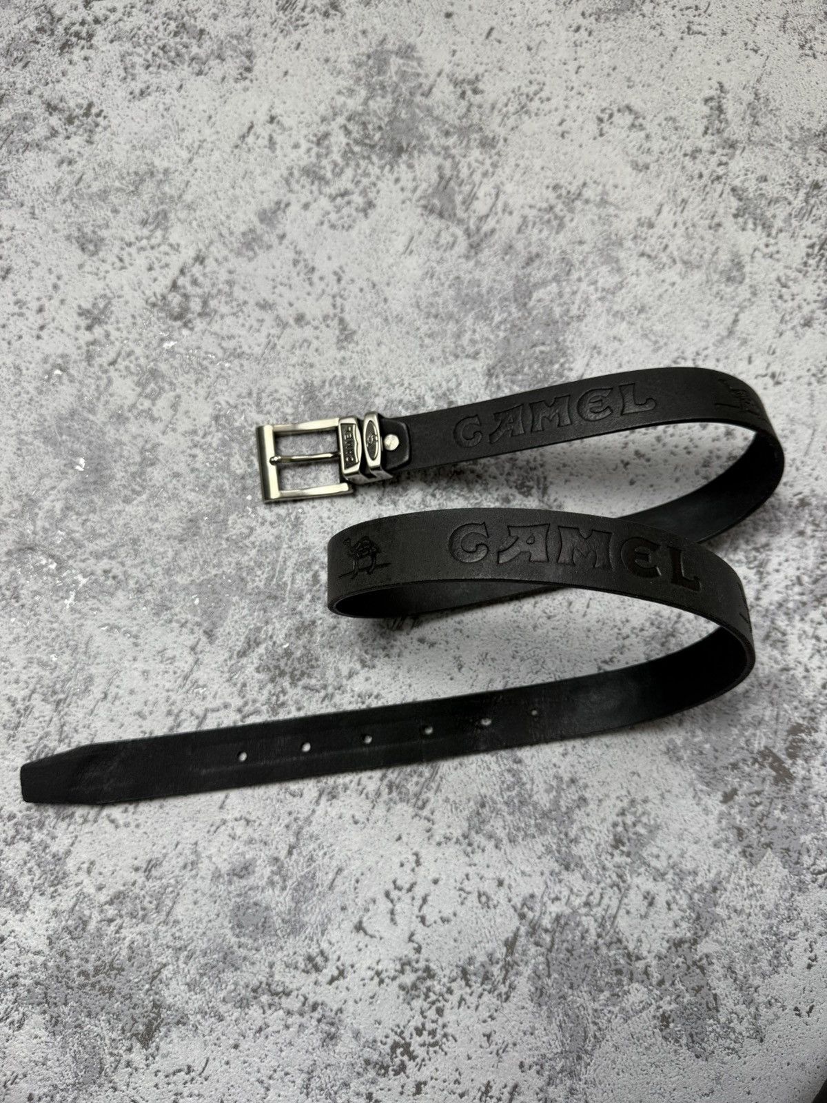 Camel Vintage Camel Monogram Leather Belt Men Y2K Rare 90s Size ONE SIZE - 2 Thumbnail