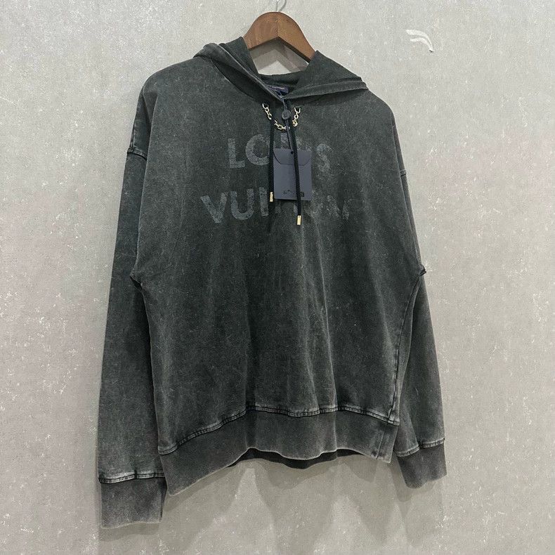 Louis Vuitton Louis Vuitton Washed letter-print hooded drawstring hoodie Size US M / EU 48-50 / 2 - 3 Thumbnail