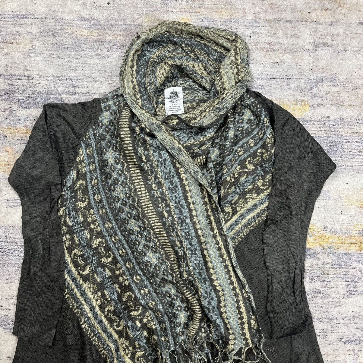 Le Grande Bleu (L.G.B.) BBP fringe knit outer cardigan vkei grunge style Size US L / EU 52-54 / 3 - 7 Thumbnail