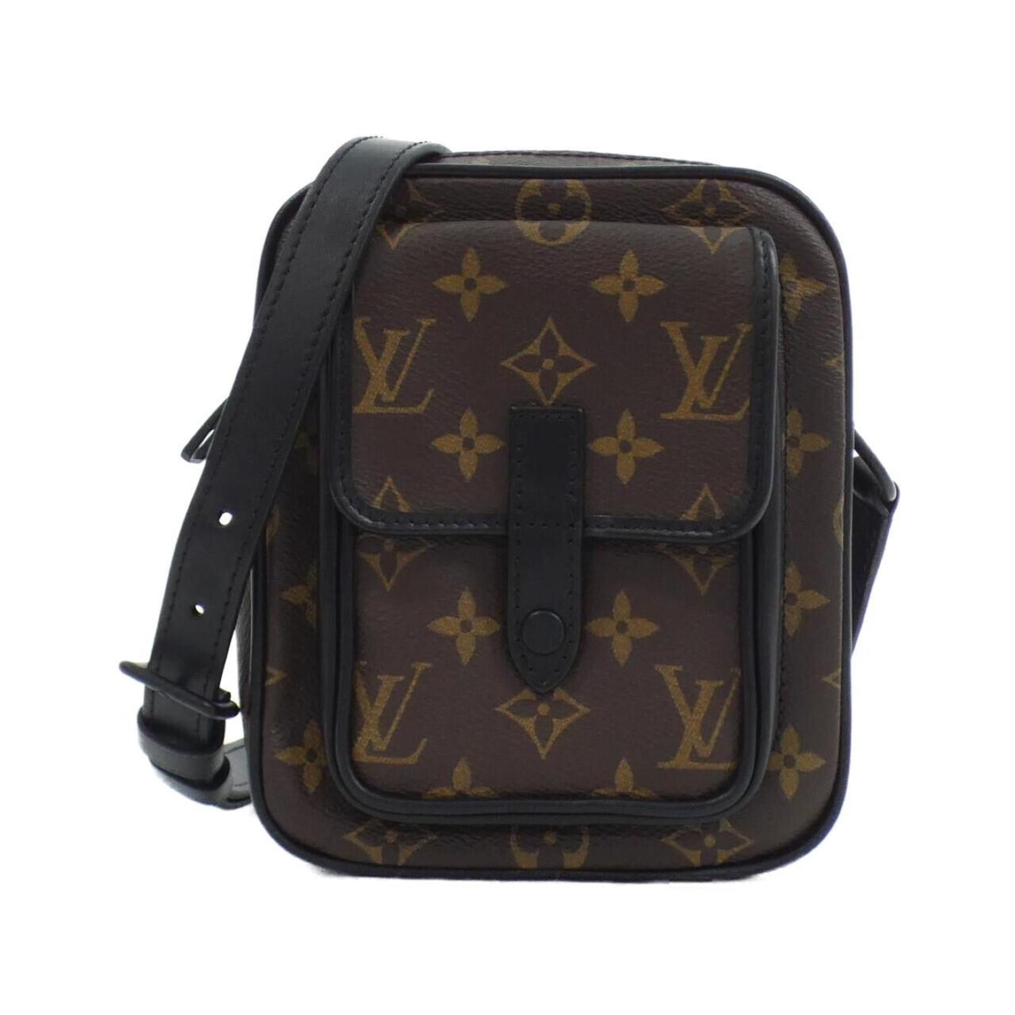Louis Vuitton Monogram Macassar Christopher Wearable Wallet M69404 Shoulder Bag in Black, Women's