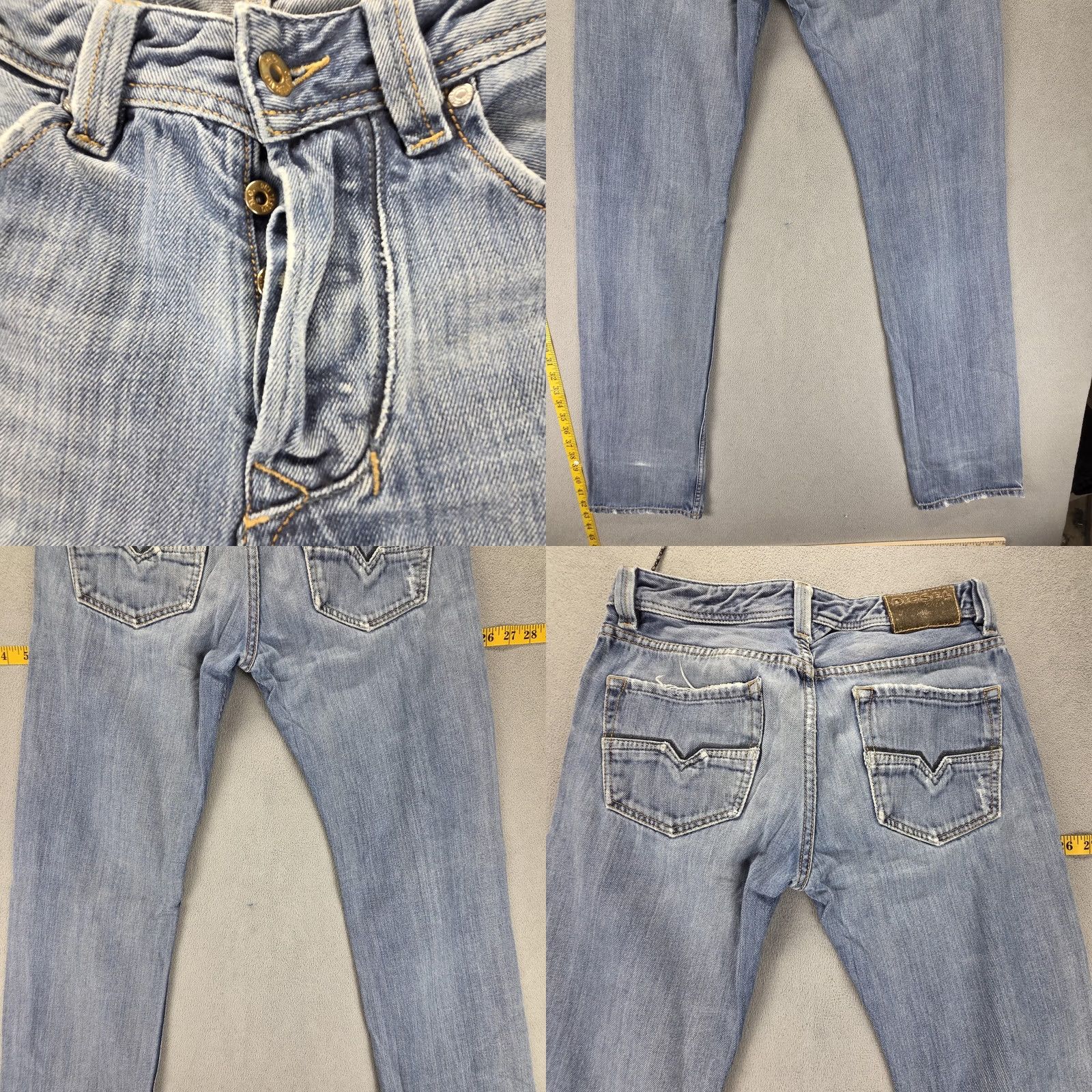 Diesel Diesel Larkee Regular Jeans - Mens 29x34 Blue Light Wash Size US 29 - 9 Thumbnail