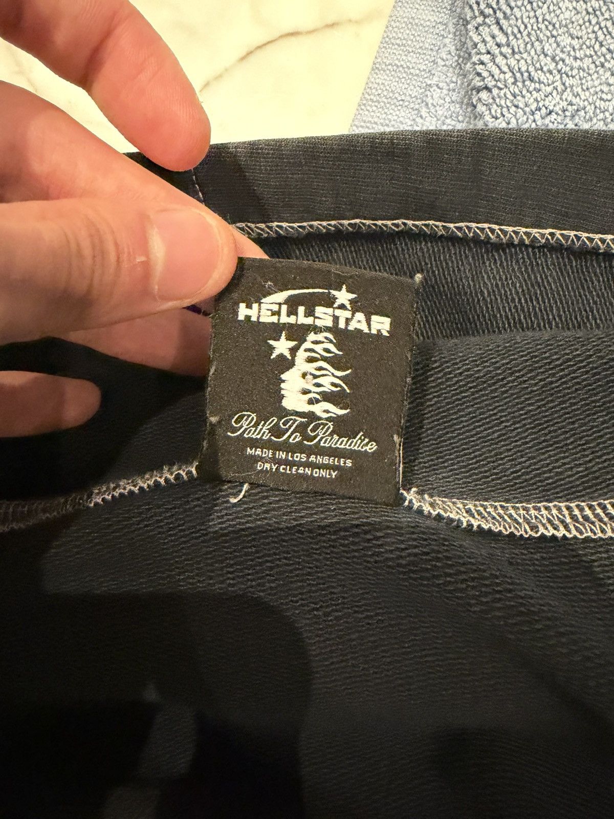 HELLSTAR Hellstar Washed Full Zip Boxy Fit Hoodie – Black – Size M Size US M / EU 48-50 / 2 - 6 Thumbnail