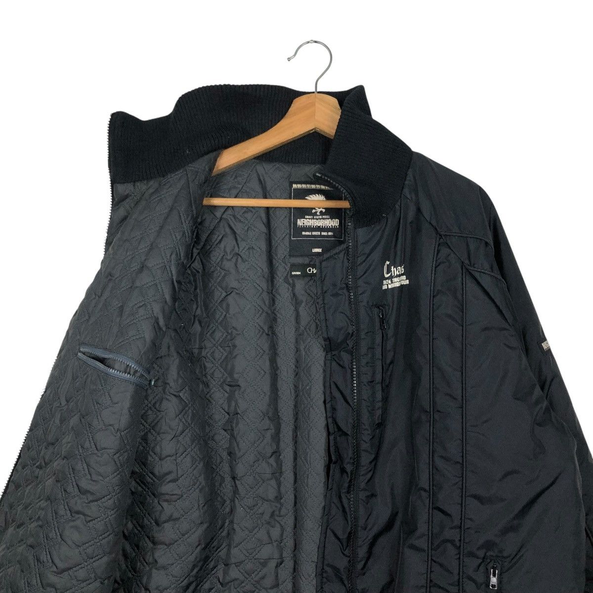Neighborhood 🔥RICH BLACK BOMBER JACKET ZIPPER 2004 NEIGHBORHOOD CHAOS Size US L / EU 52-54 / 3 - 14 Thumbnail