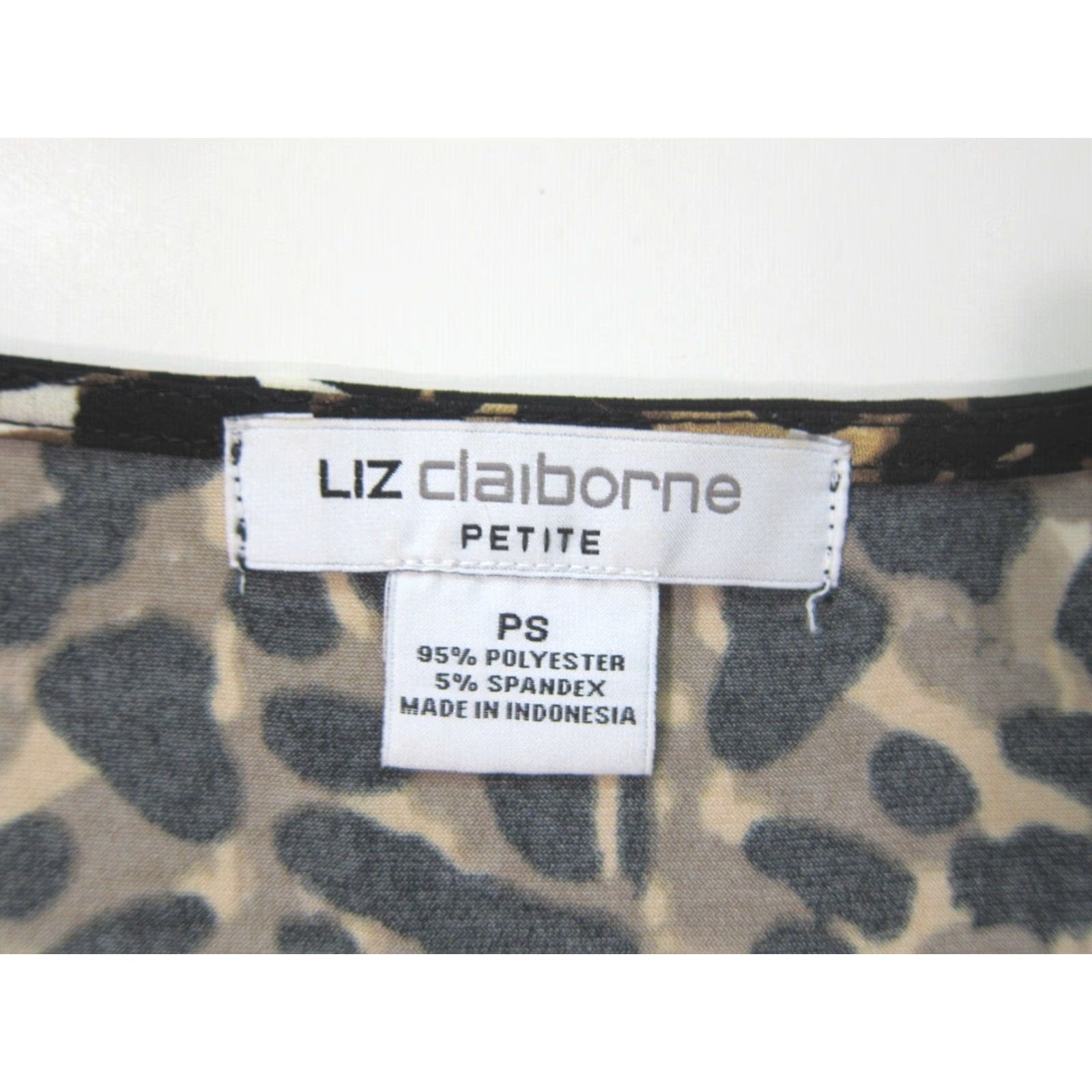 Liz Claiborne Liz Claiborne Leopard Stretch Sleeveless Tunic Sheath Dress Women PS Black Brown Leopard Pattern Animal Print Round Neck Sleeveless Pullover KS Size S / US 4 / IT 40 - 4 Thumbnail